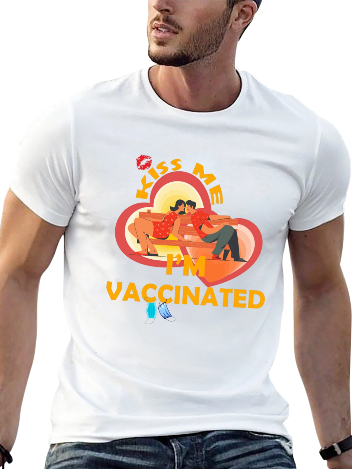 Kiss Me Im Vaccinated Graphic Tee