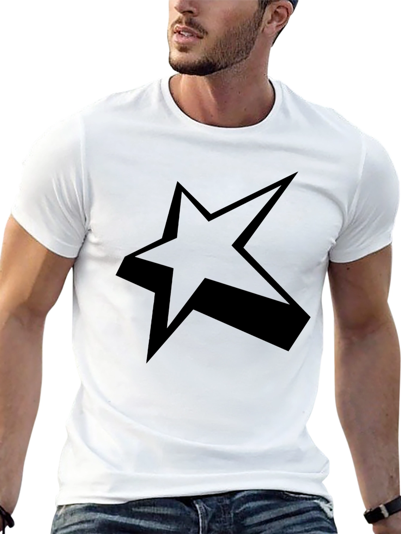 Bold Star Graphic Black T-Shirt
