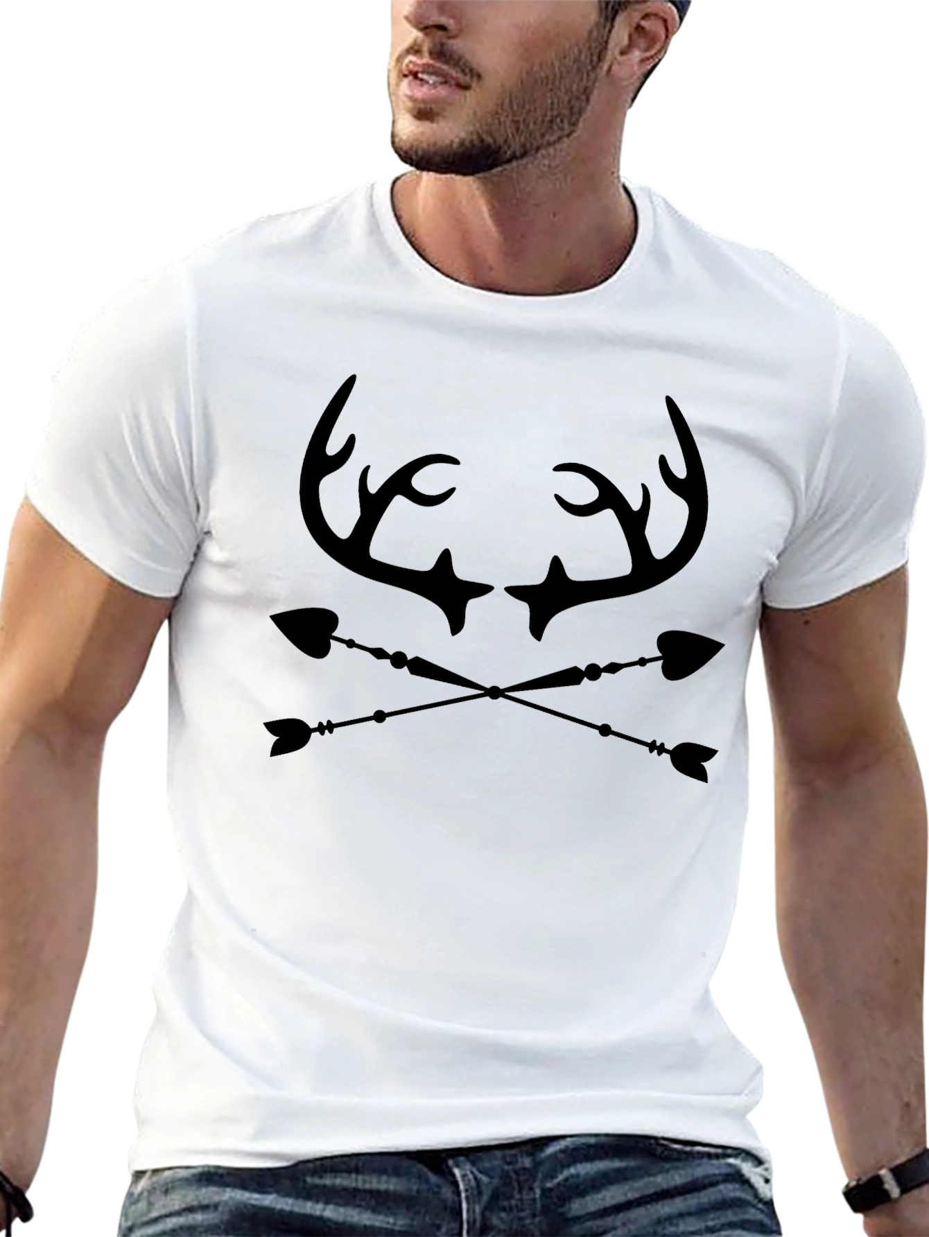 Antler & Arrow Graphic T-Shirt - Hunting Design