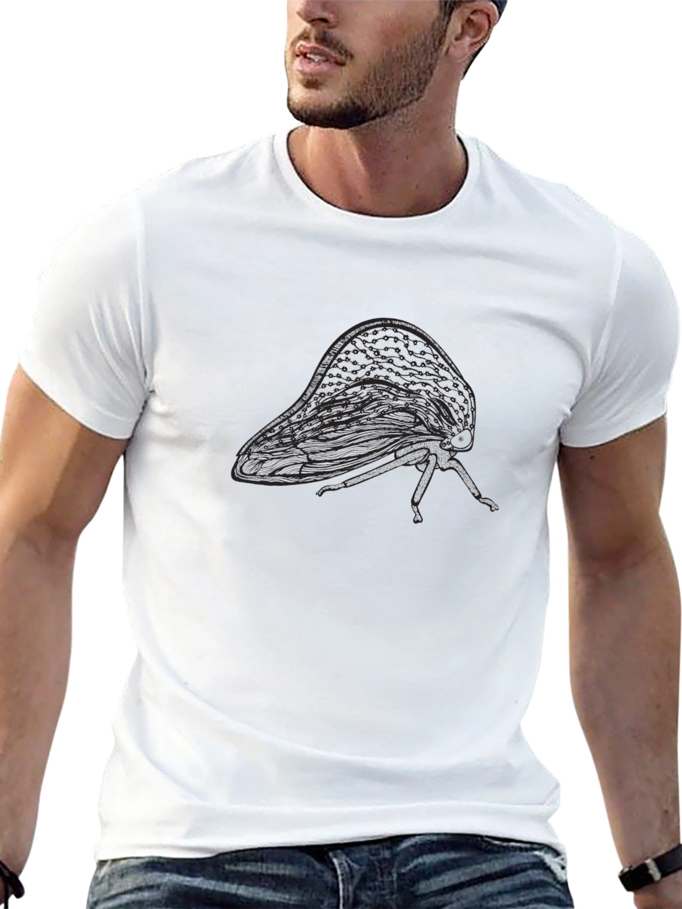 Insect Graphic Tee - Soft Black Cotton T-Shirt