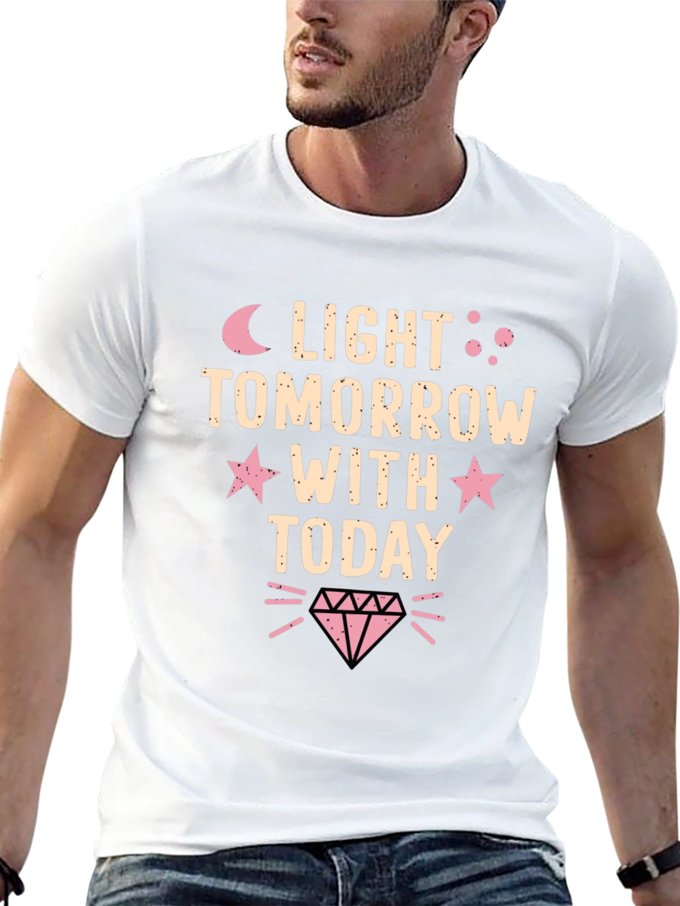 Light Tomorrow With Today Black Graphic Tee