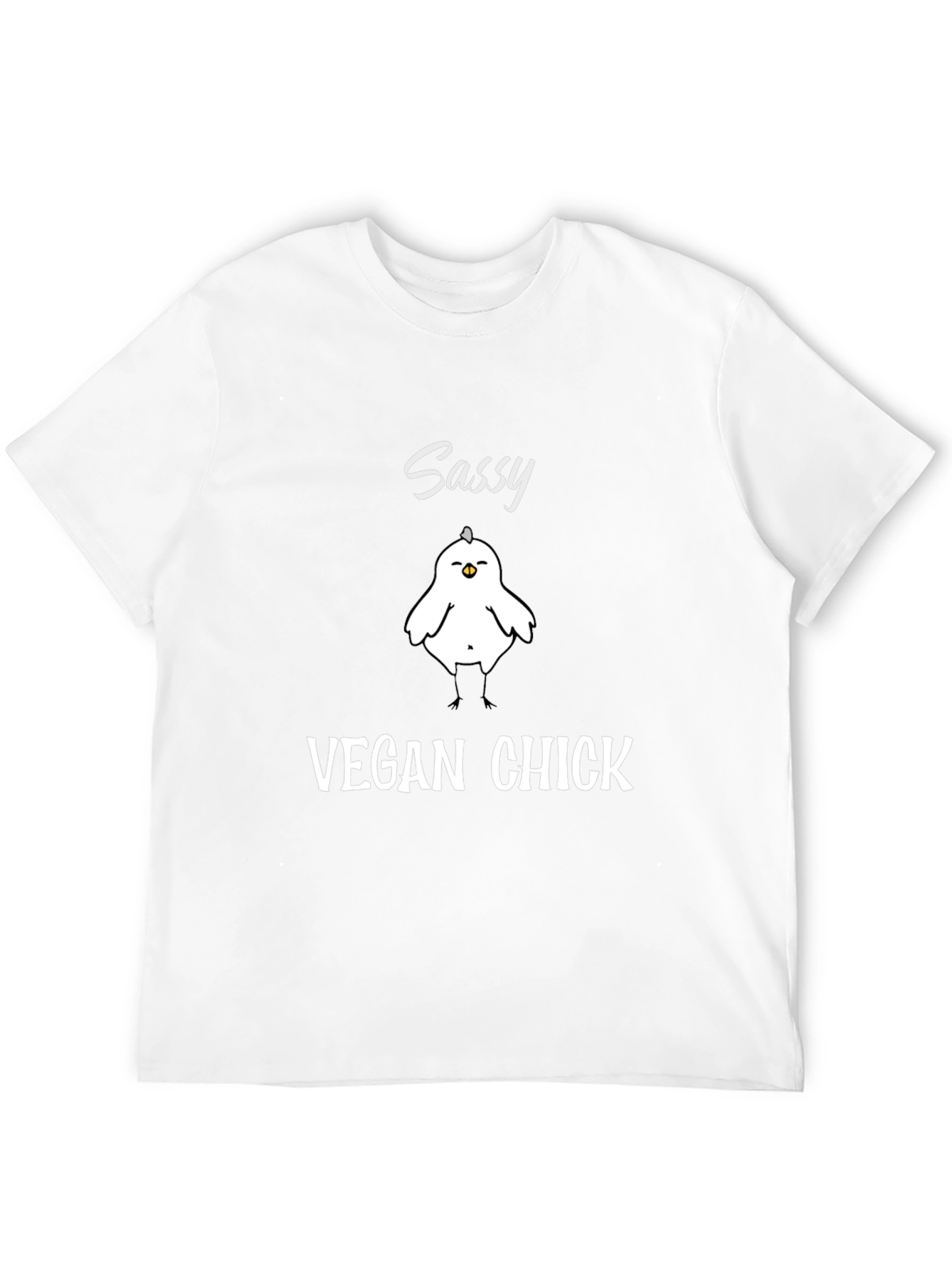Sassy Vegan Chick T-Shirt - Unisex Crew Neck Tee