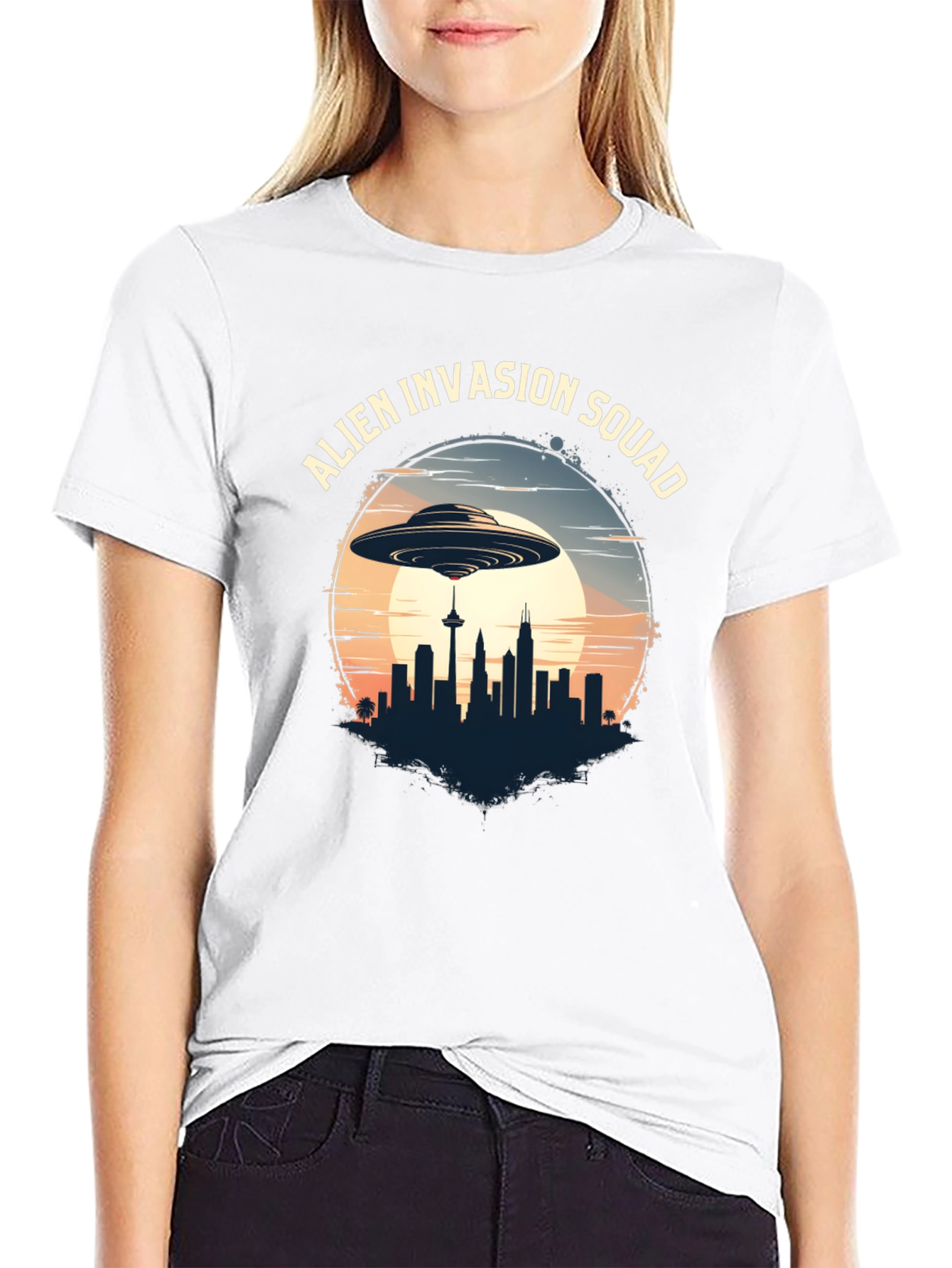 Alien Invasion Squad Graphic T-Shirt