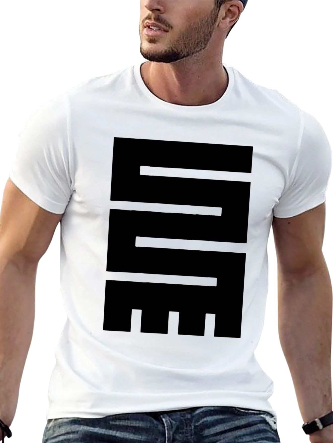 Abstract Graphic Black T-Shirt