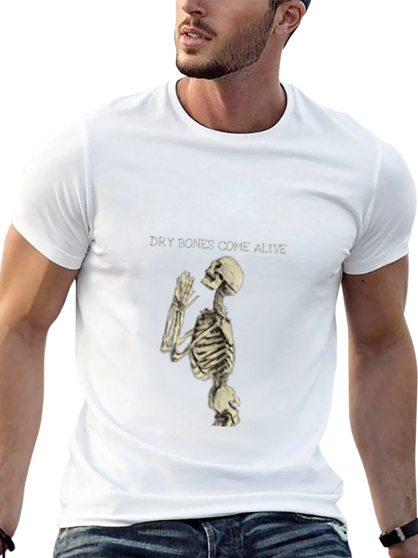 Dry Bones Come Alive Skeleton Graphic T-Shirt
