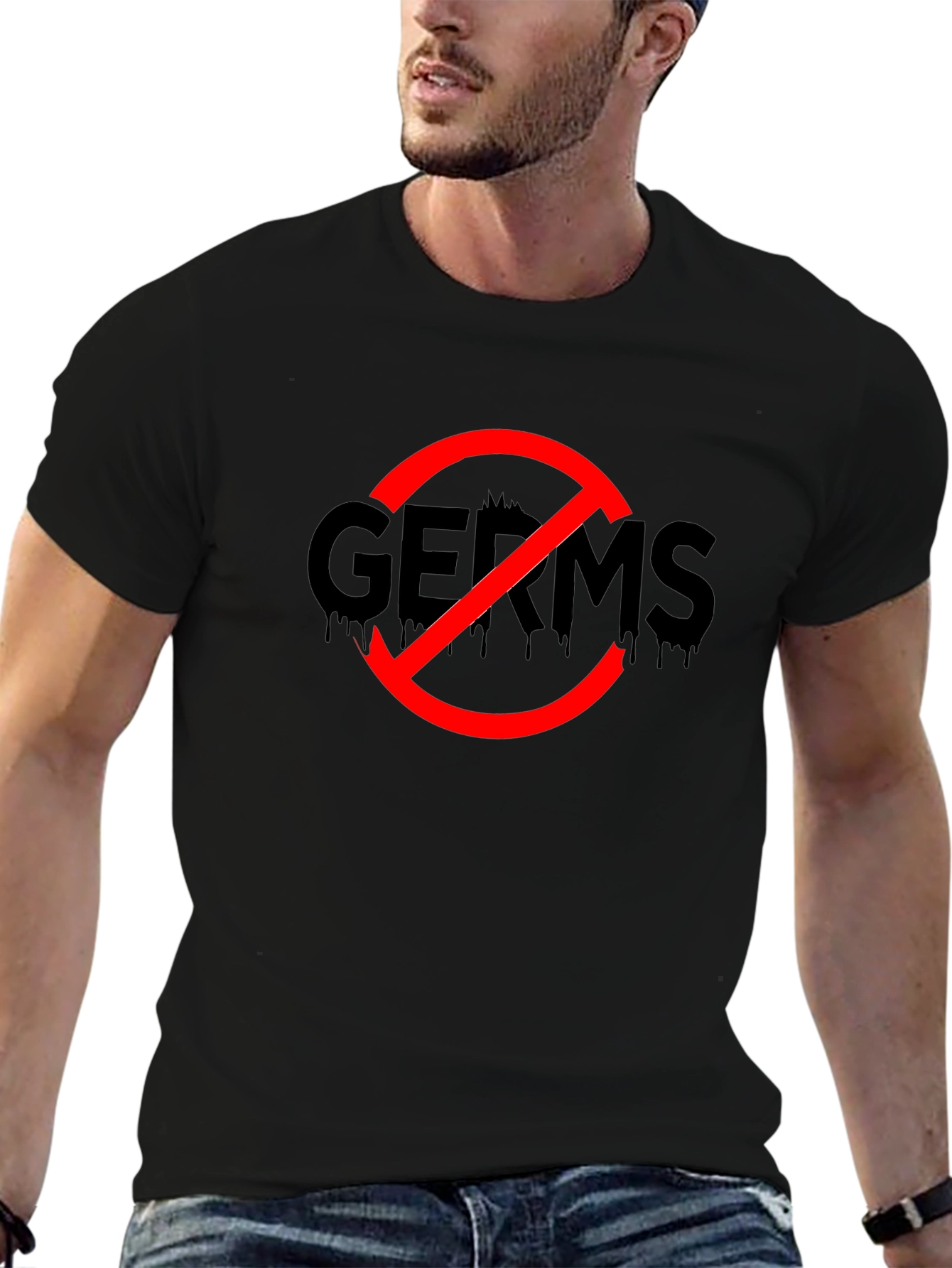 Anti-Germs Black Graphic Tee