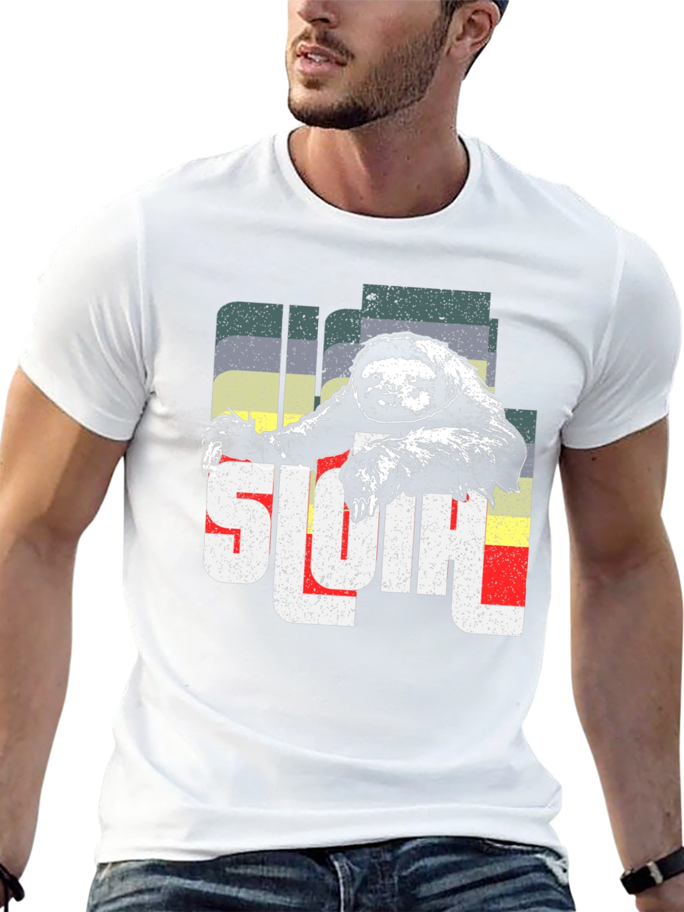 Sloth Graphic T-Shirt - Relaxed Style