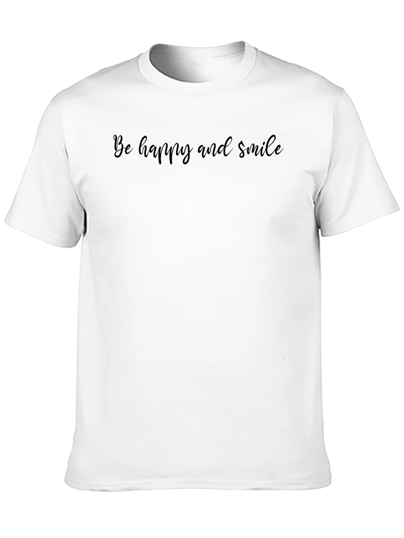 Be Happy and Smile Black T-Shirt