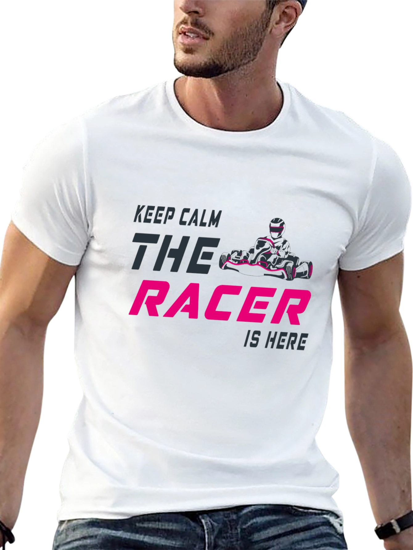 The Racer Graphic T-Shirt - Keep Calm Racing Tee