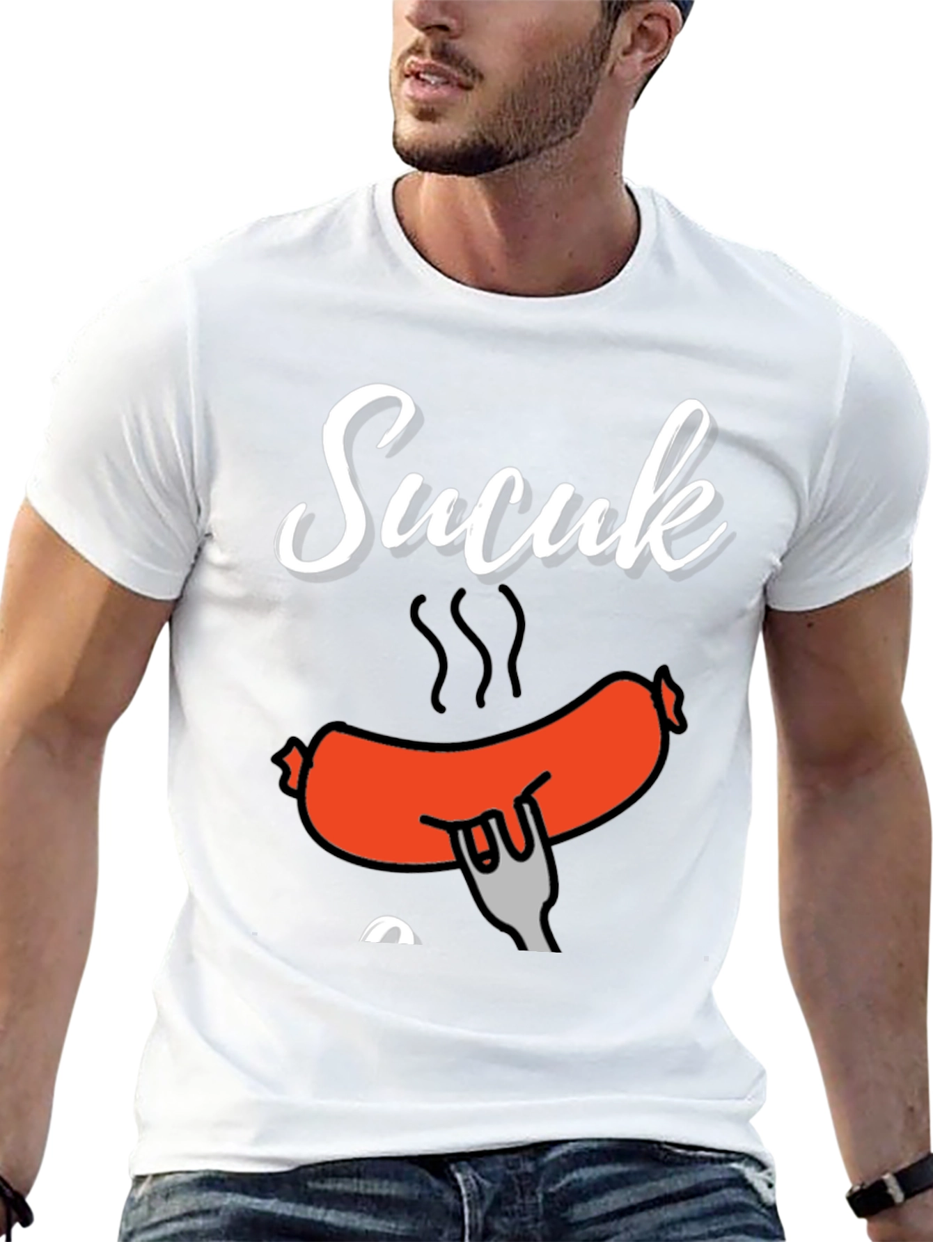 Funny Sucuk Sausage Graphic T-Shirt