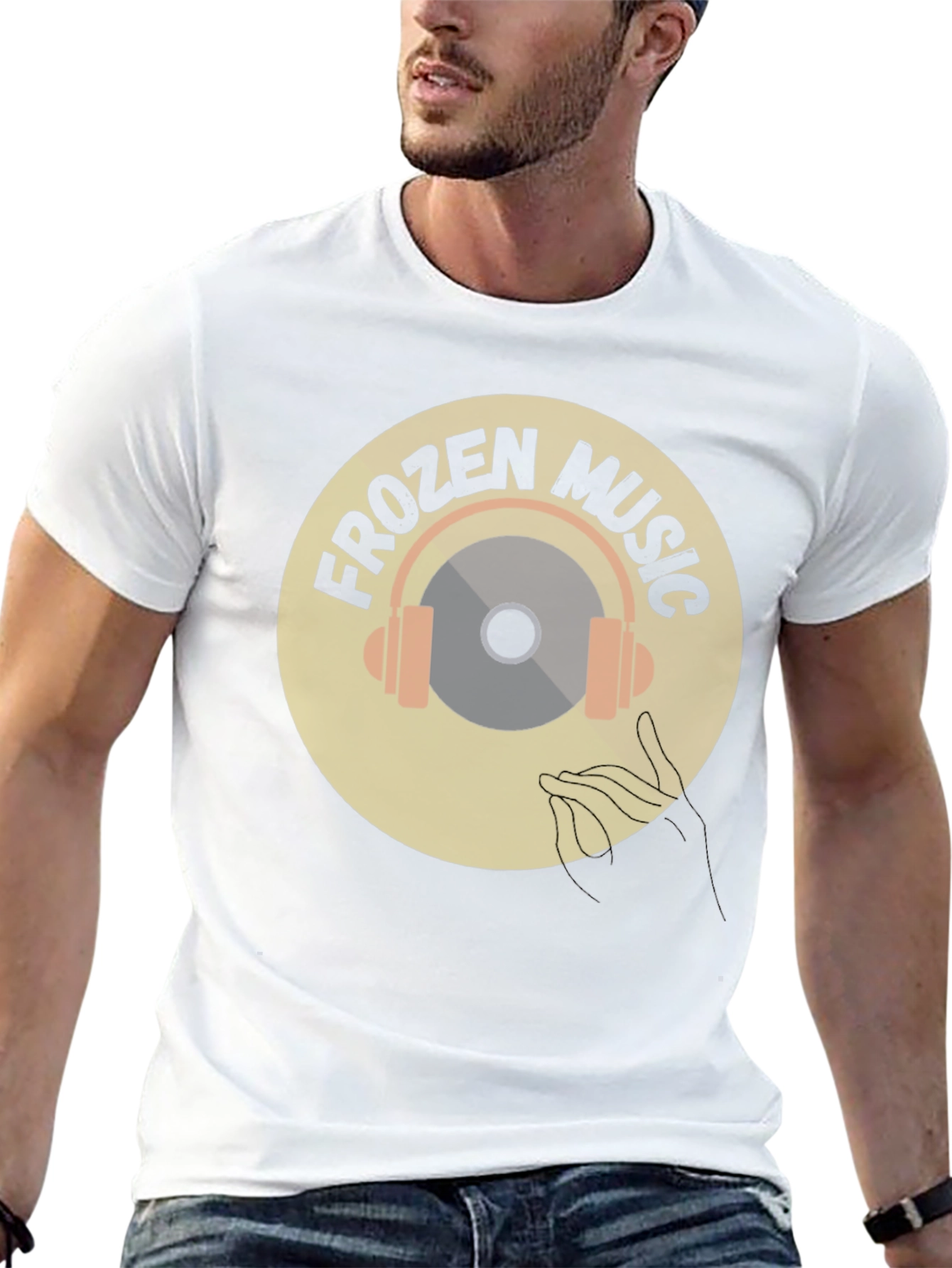 Frozen Music Graphic Tee - Black