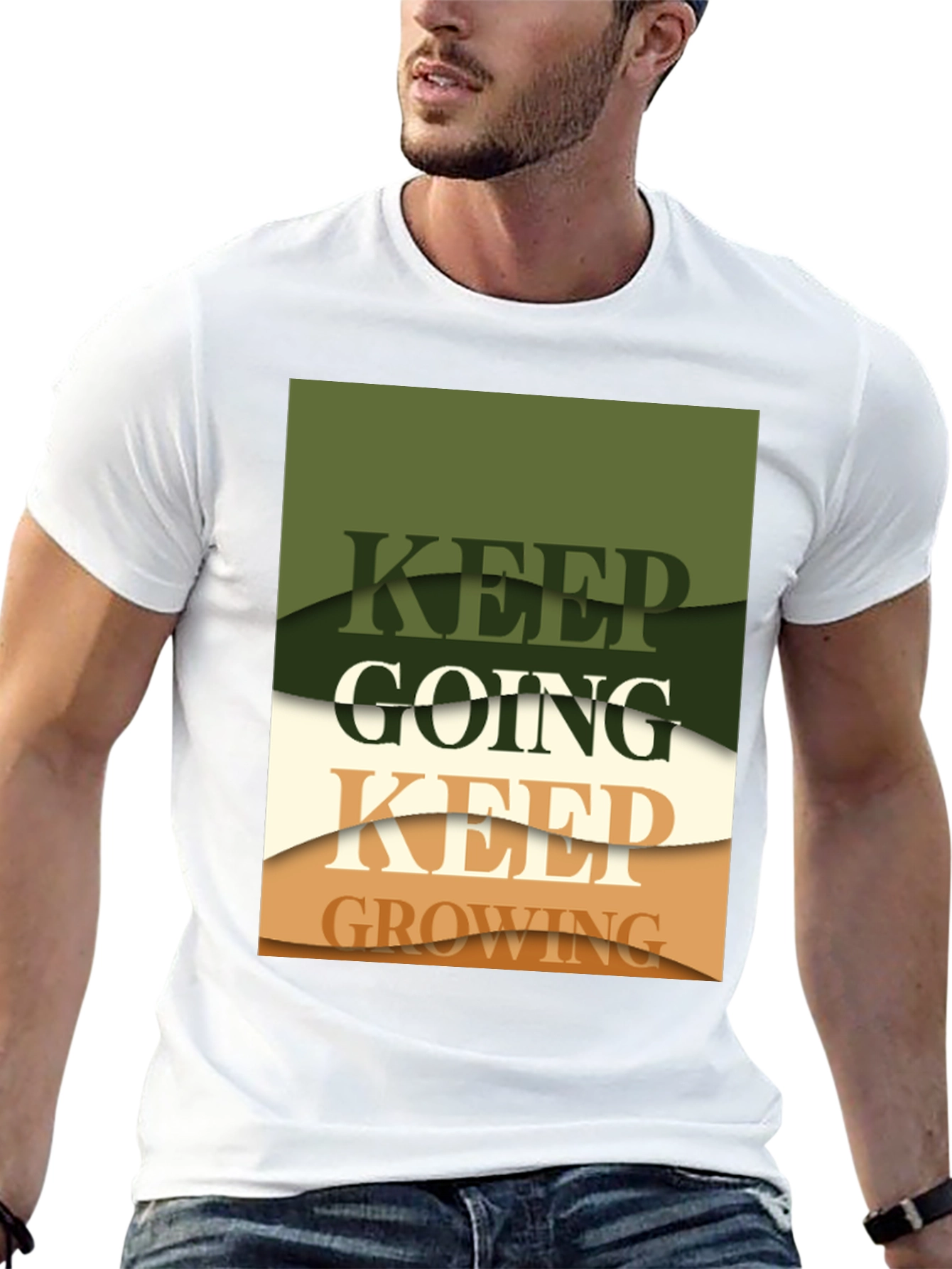 Keep Going Keep Growing Black Graphic Tee