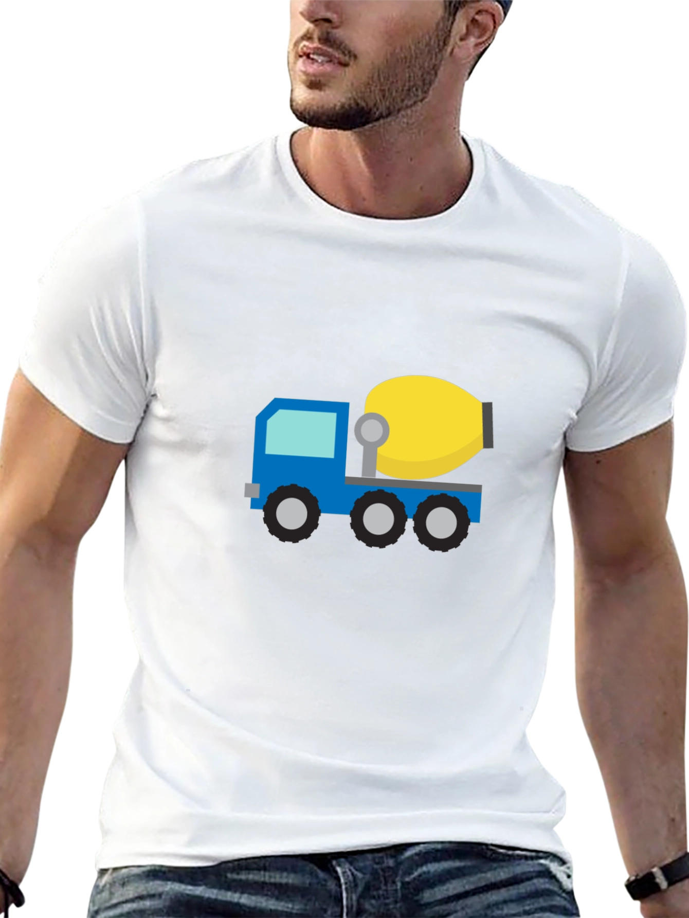 Cement Truck Graphic Tee - Black