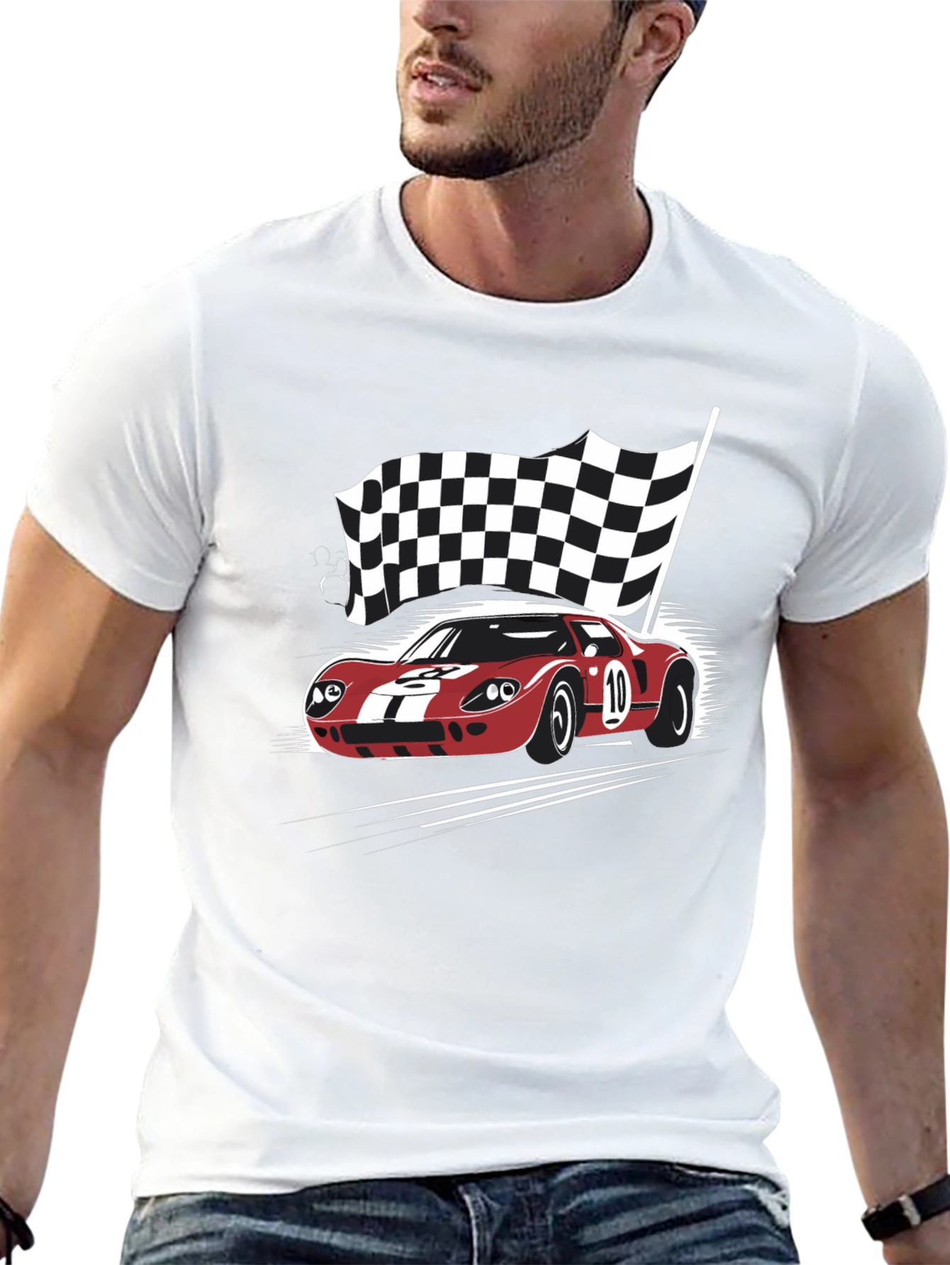 Racing Car Black T-Shirt