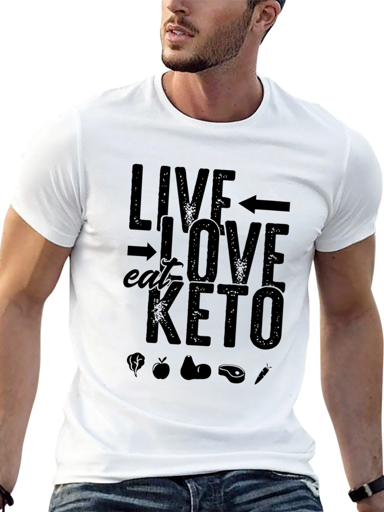 Live Love Eat Keto Black T-Shirt