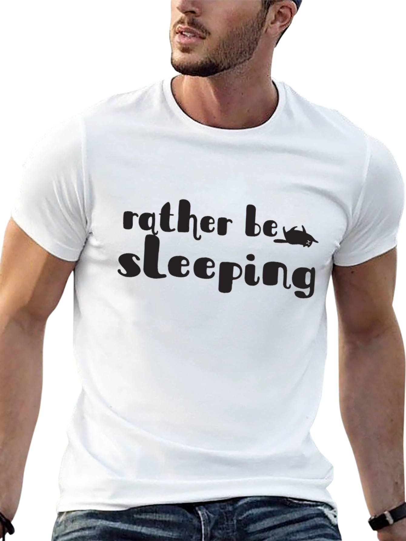 Rather Be Sleeping Graphic T-Shirt - Black