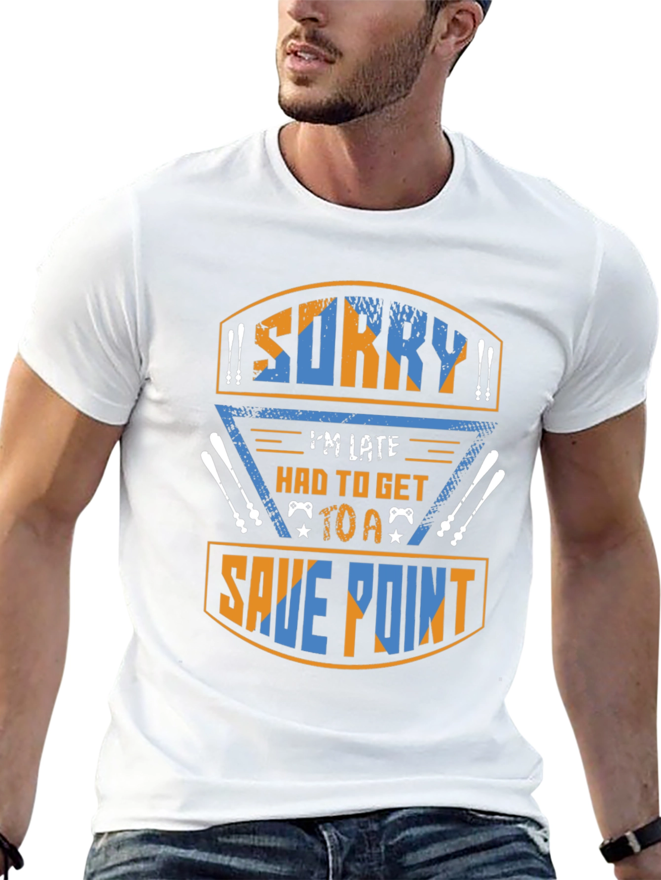 Sorry Im Late Save Point Gaming T-Shirt