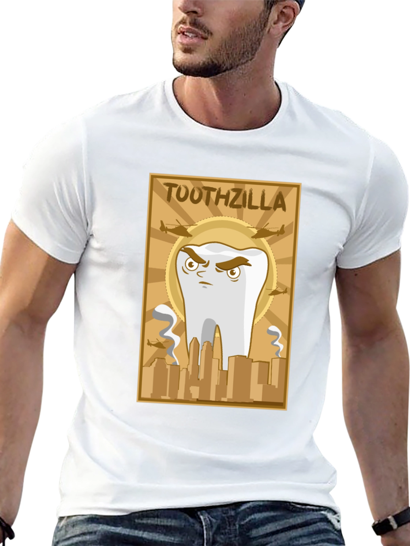 Toothzilla Graphic T-Shirt - Dental Humor Tee