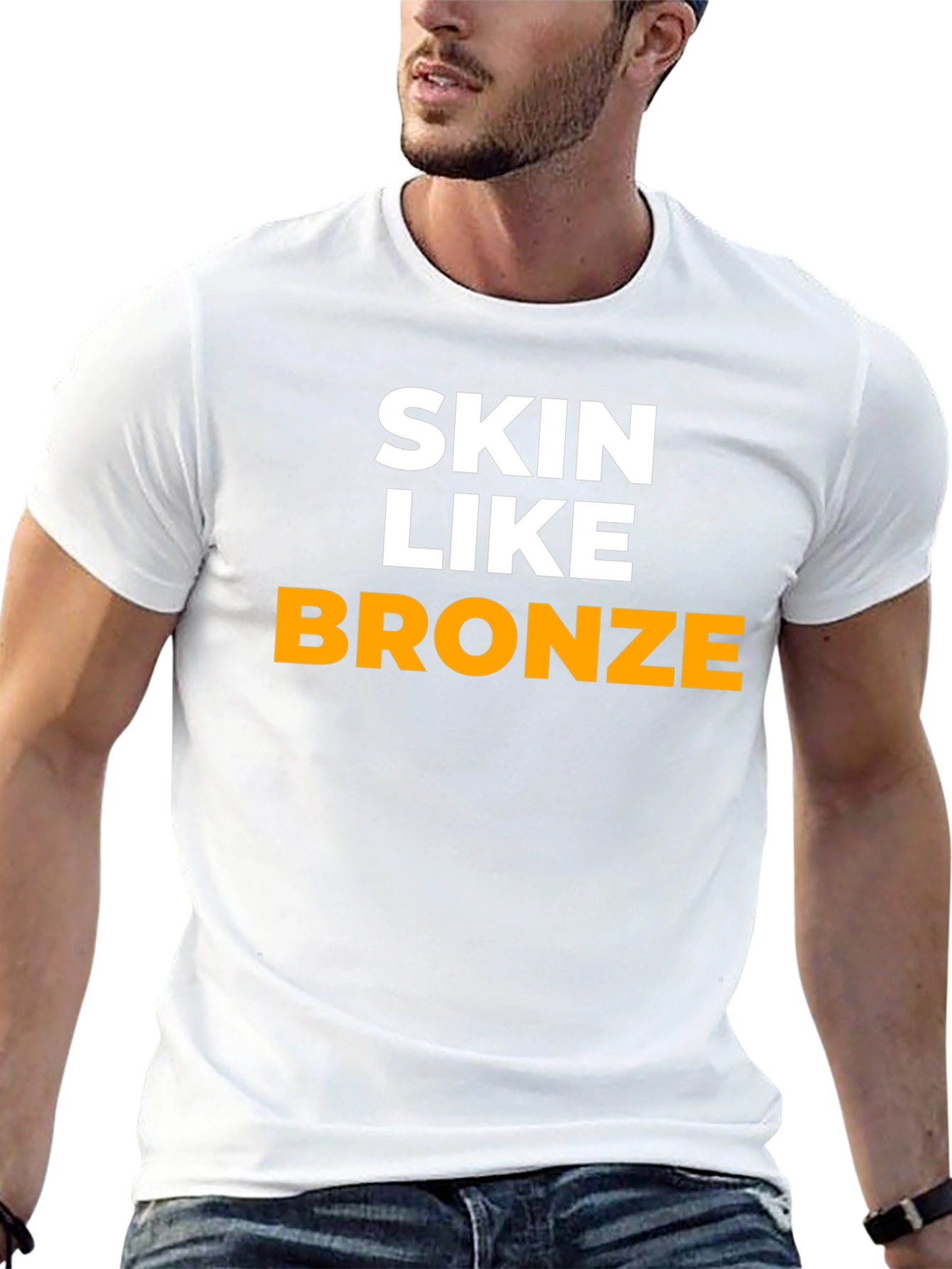 Skin Like Bronze Graphic Tee - Black Cotton T-Shirt