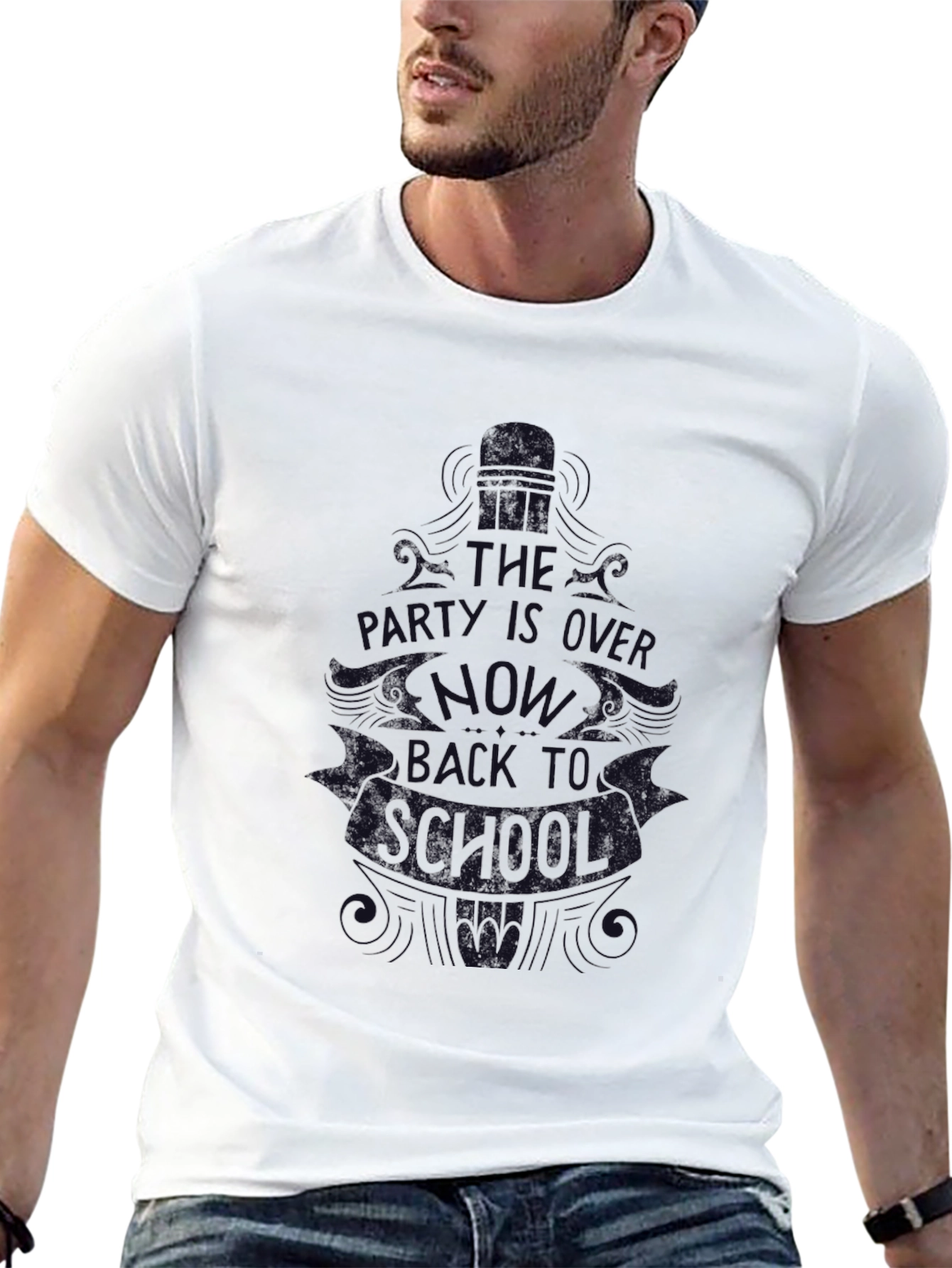 Mens Graphic Print Crew Neck T-Shirt
