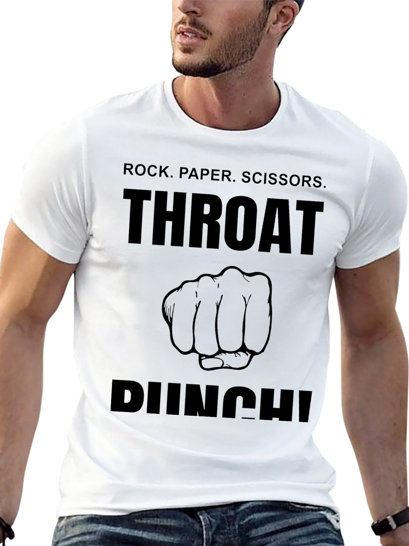 Rock Paper Scissors Throat Punch T-Shirt