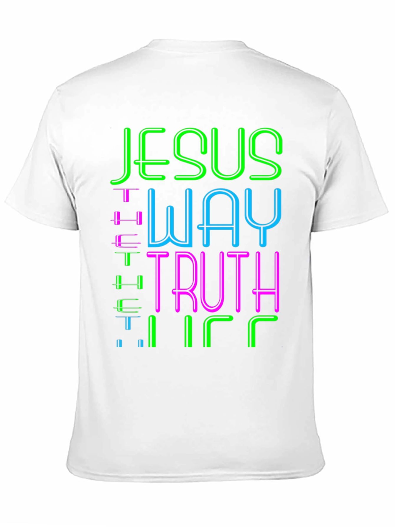 Jesus The Way Truth Life Black Graphic Tee