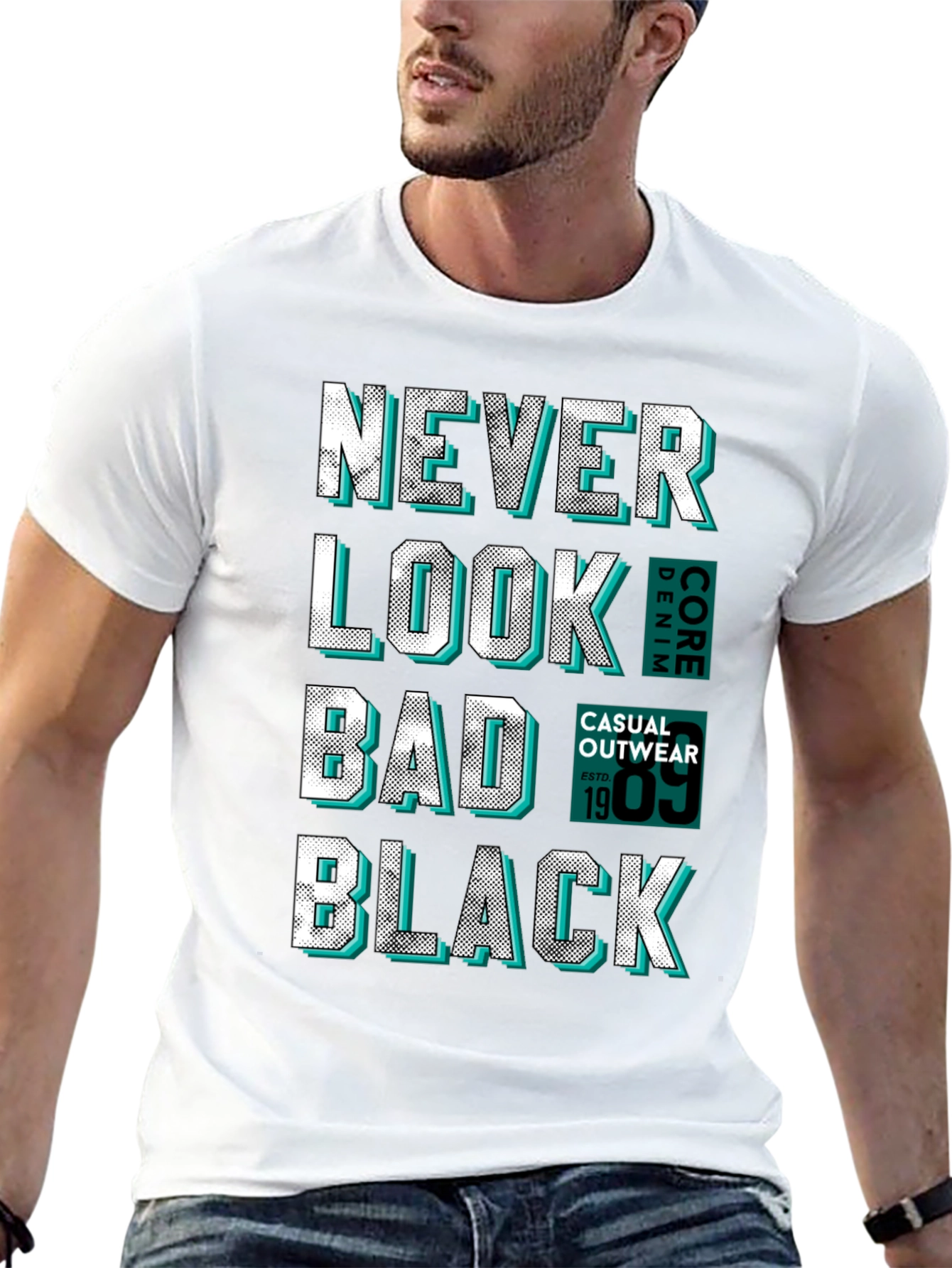 Never Look Bad Black Graphic Tee