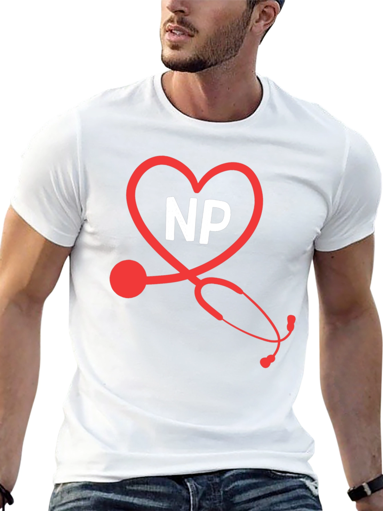 NP Nurse Practitioner Stethoscope Heart T-Shirt