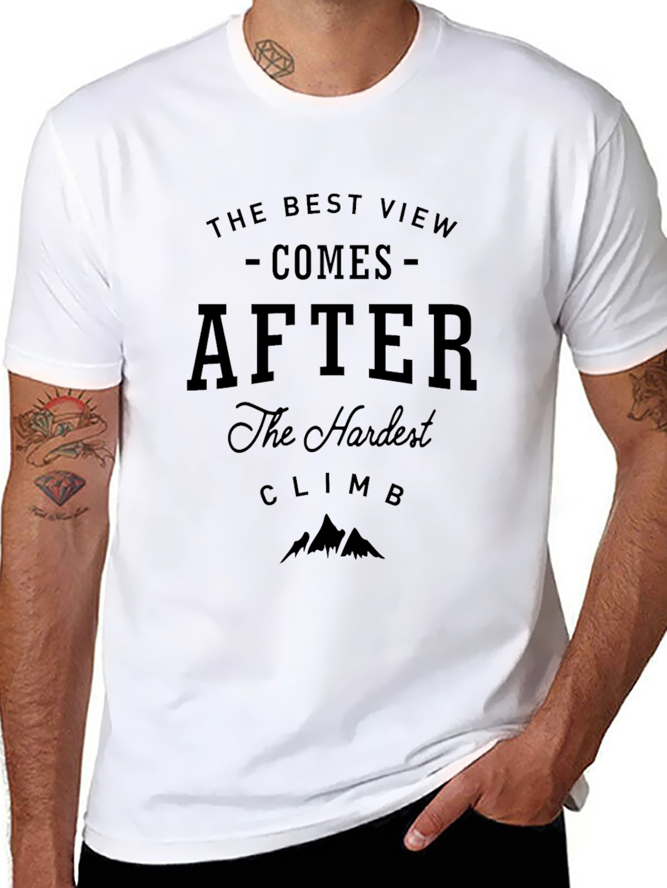 Motivational Climb T-Shirt - The Best View