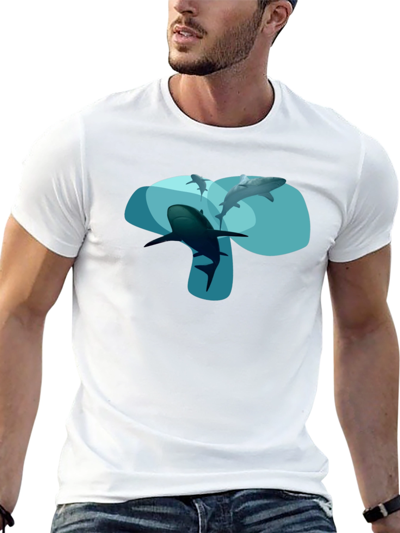 Shark Graphic Black T-Shirt