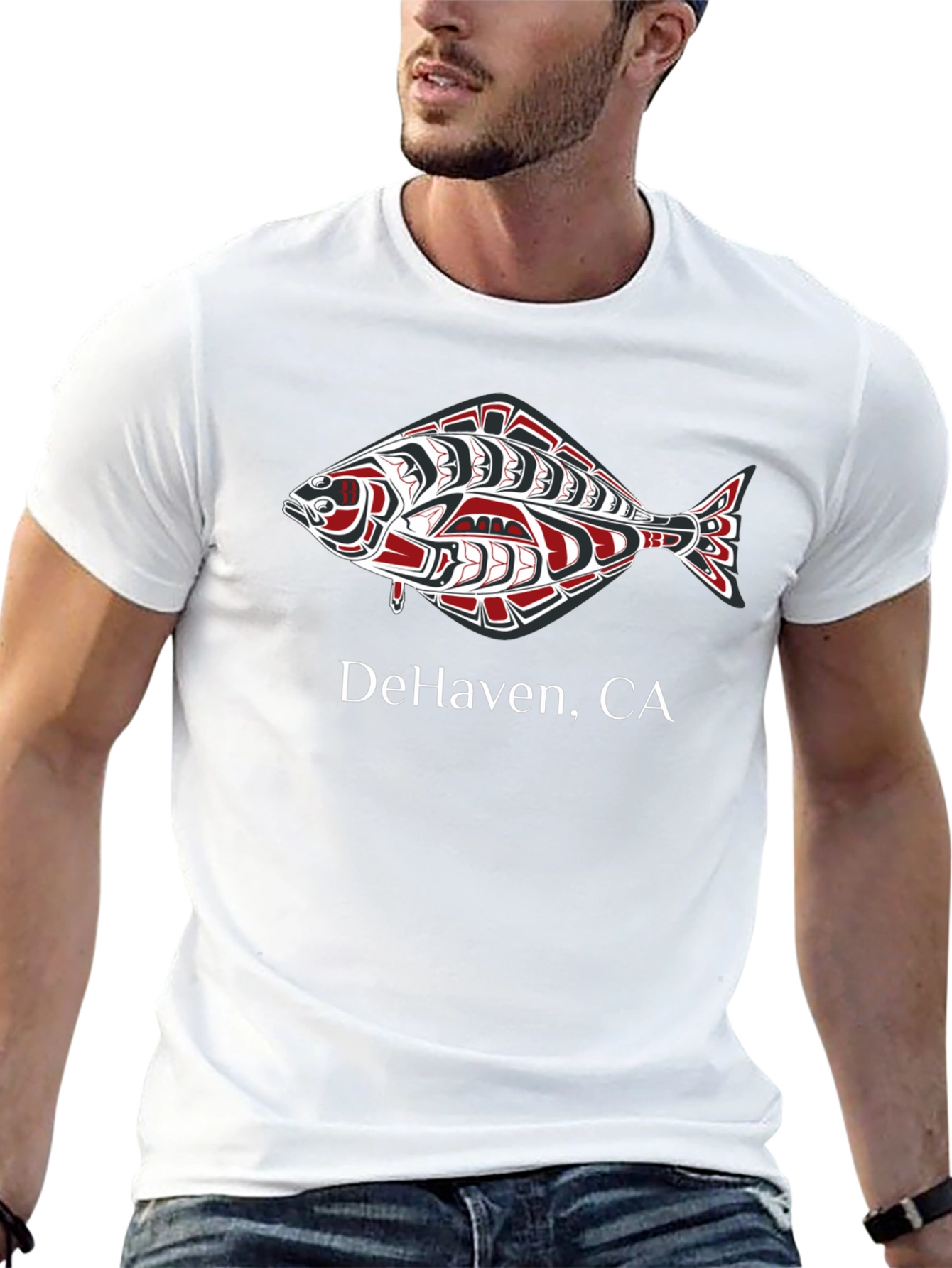 DeHaven CA Fish Graphic T-Shirt