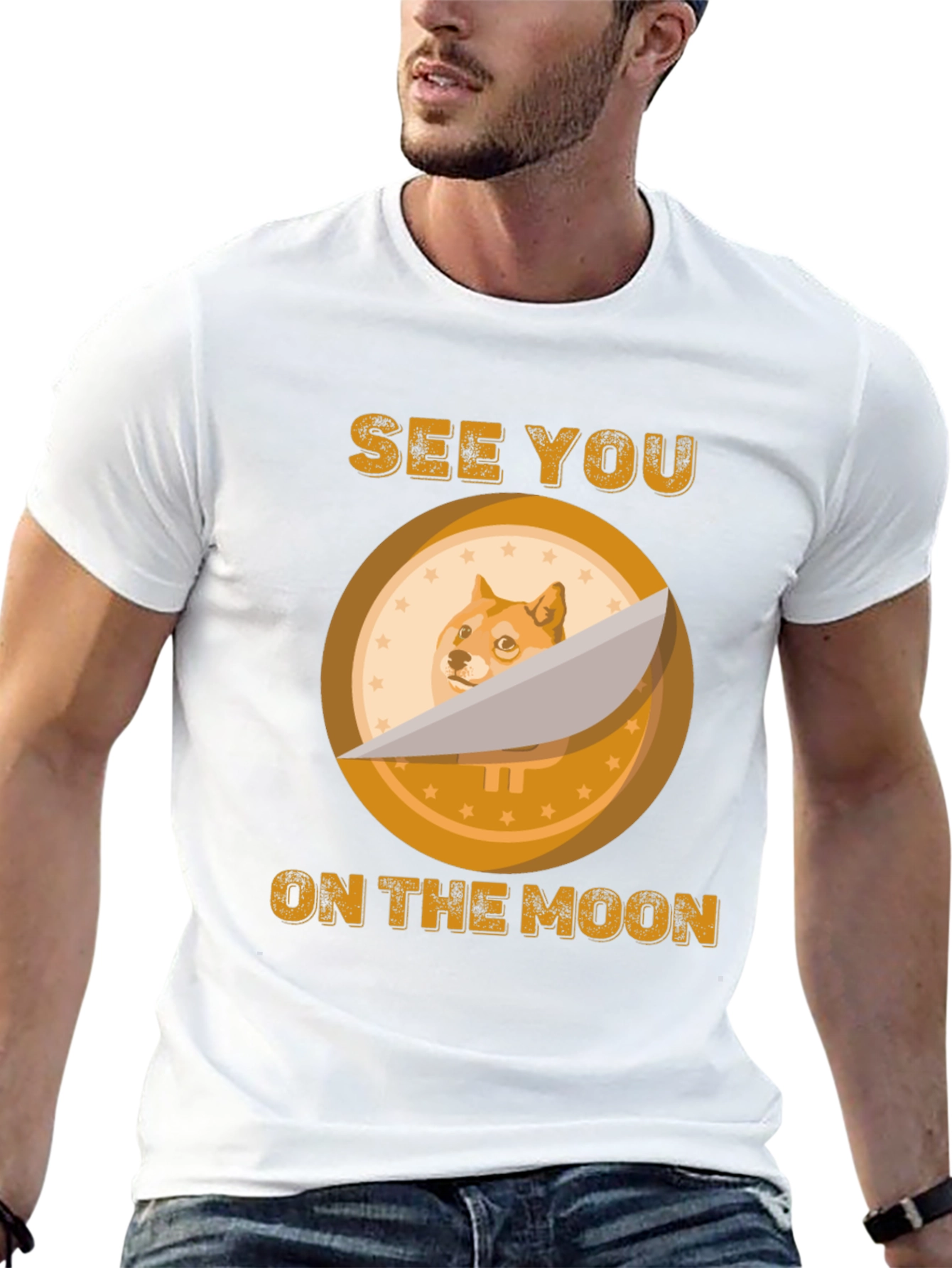 DogeCoin Moon T-Shirt Crypto Meme Tee
