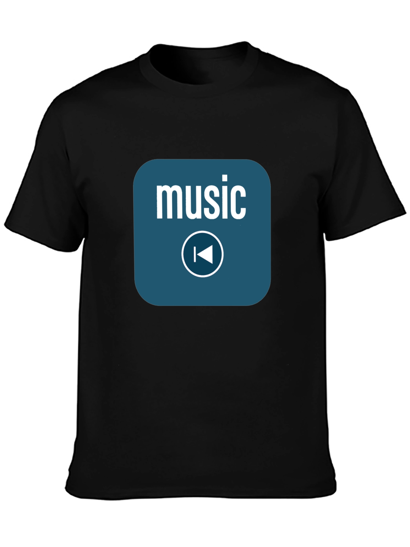 Music Player Black T-Shirt - Stylish Audio Design