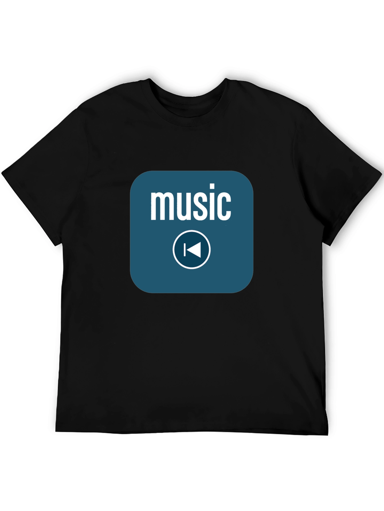 Music Player Black T-Shirt - Stylish Audio Design