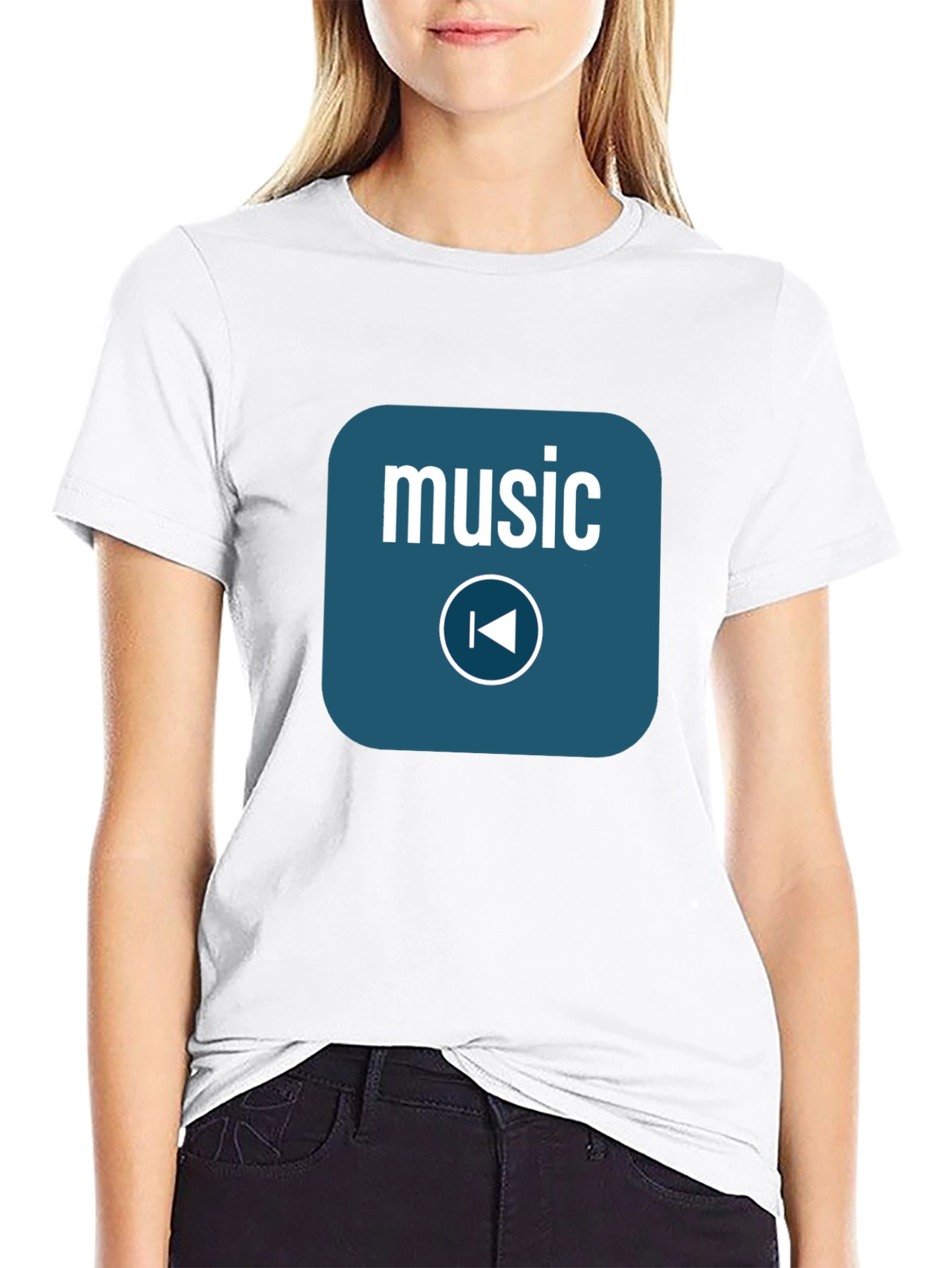 Music Player Black T-Shirt - Stylish Audio Design