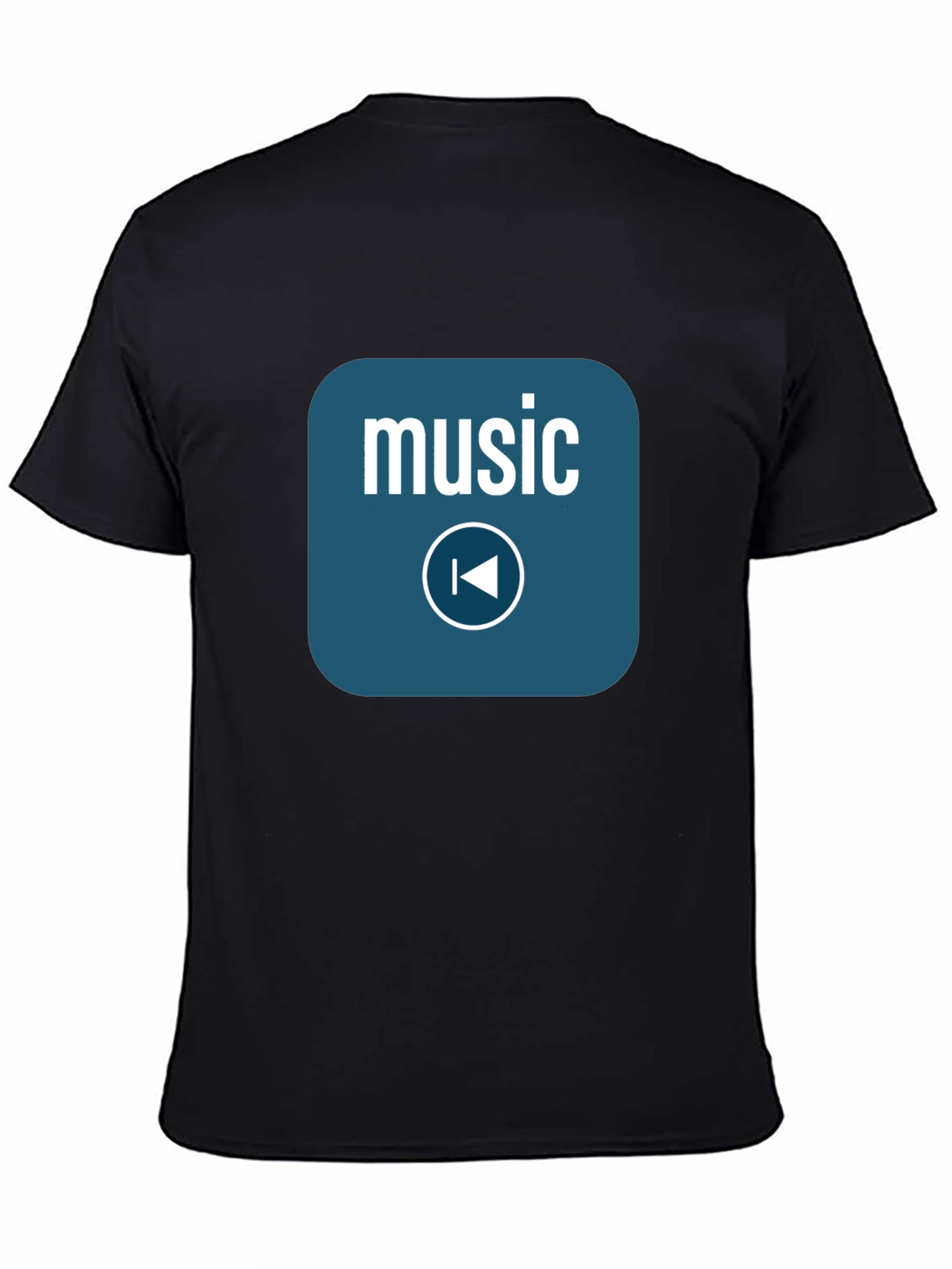 Music Player Black T-Shirt - Stylish Audio Design