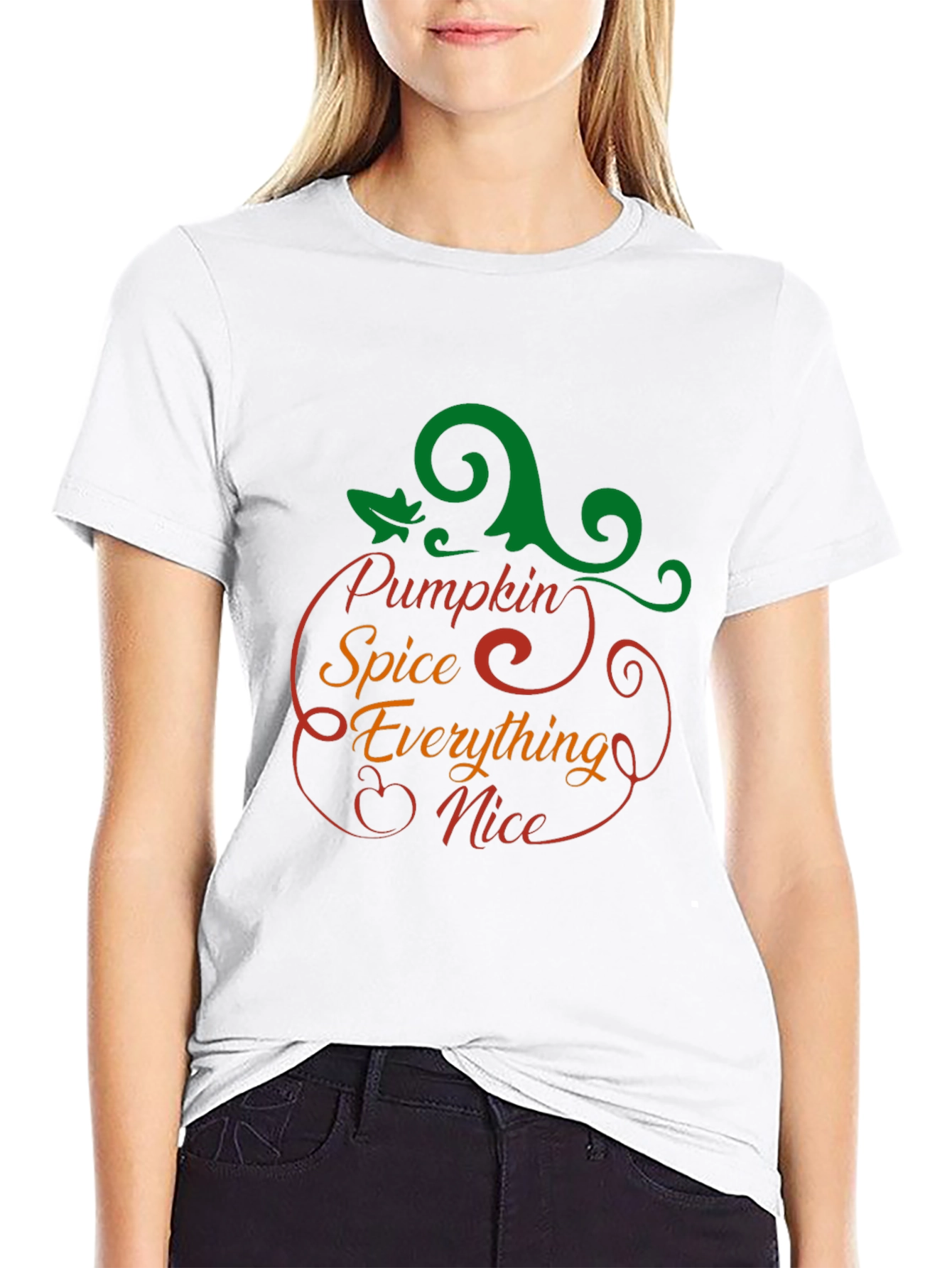Pumpkin Spice Everything Nice Black T-Shirt