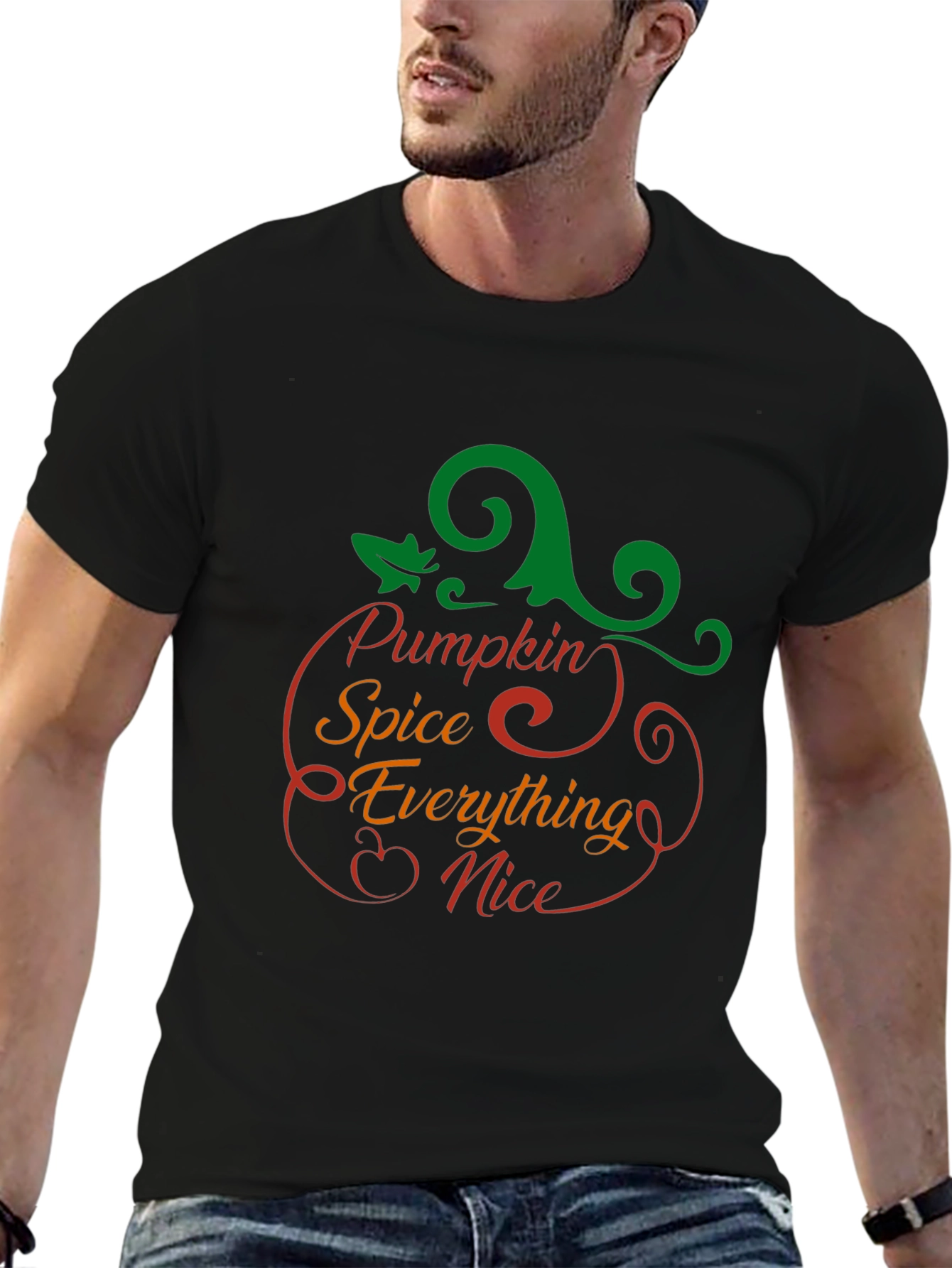 Pumpkin Spice Everything Nice Black T-Shirt