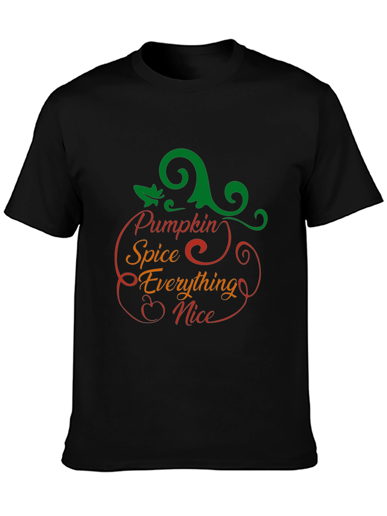 Pumpkin Spice Everything Nice Black T-Shirt