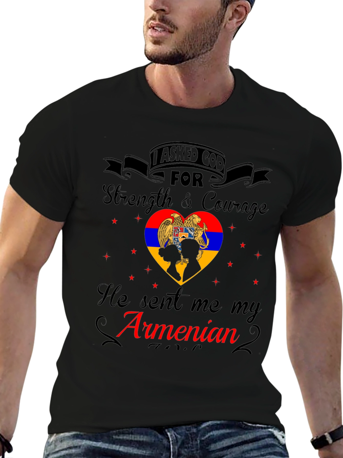 Armenian Pride T-Shirt - Strength & Courage
