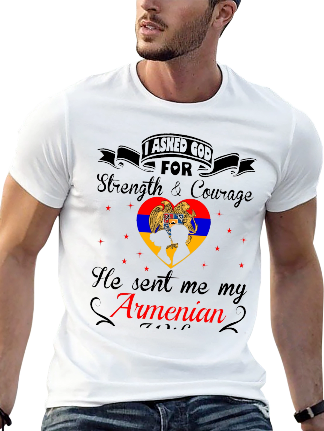 Armenian Pride T-Shirt - Strength & Courage
