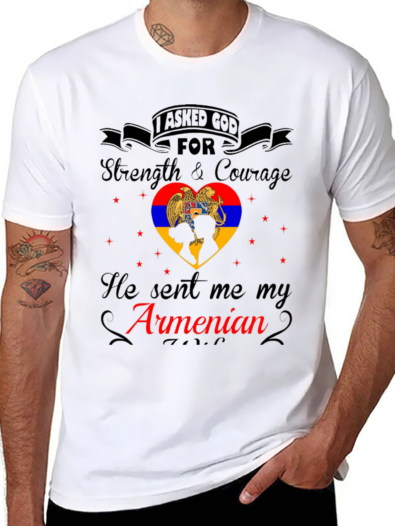 Armenian Pride T-Shirt - Strength & Courage