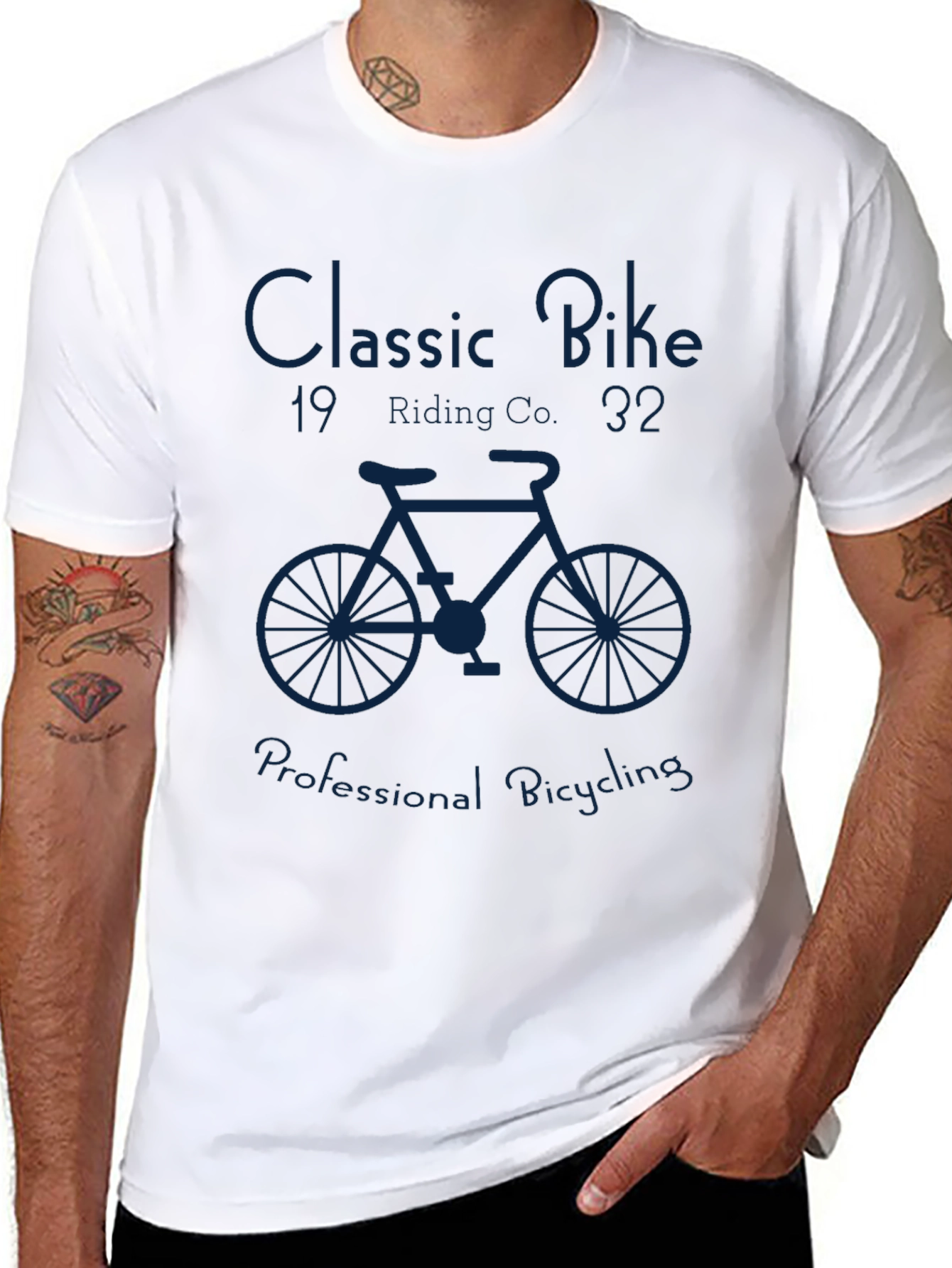 Classic Bike Graphic Tee - Retro Style Bicycling T-Shirt
