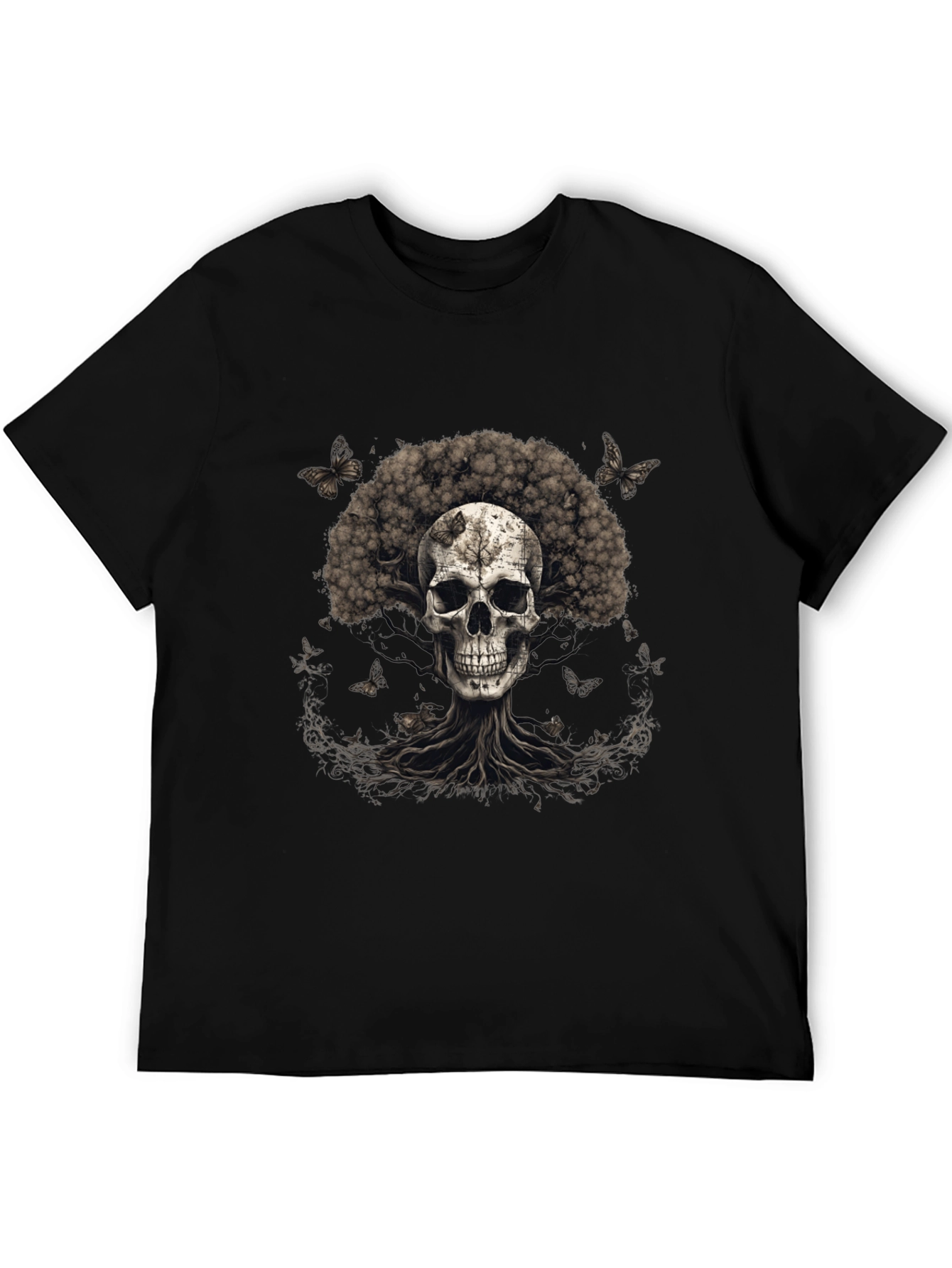 Skull & Tree Graphic Tee - Dark Aesthetic