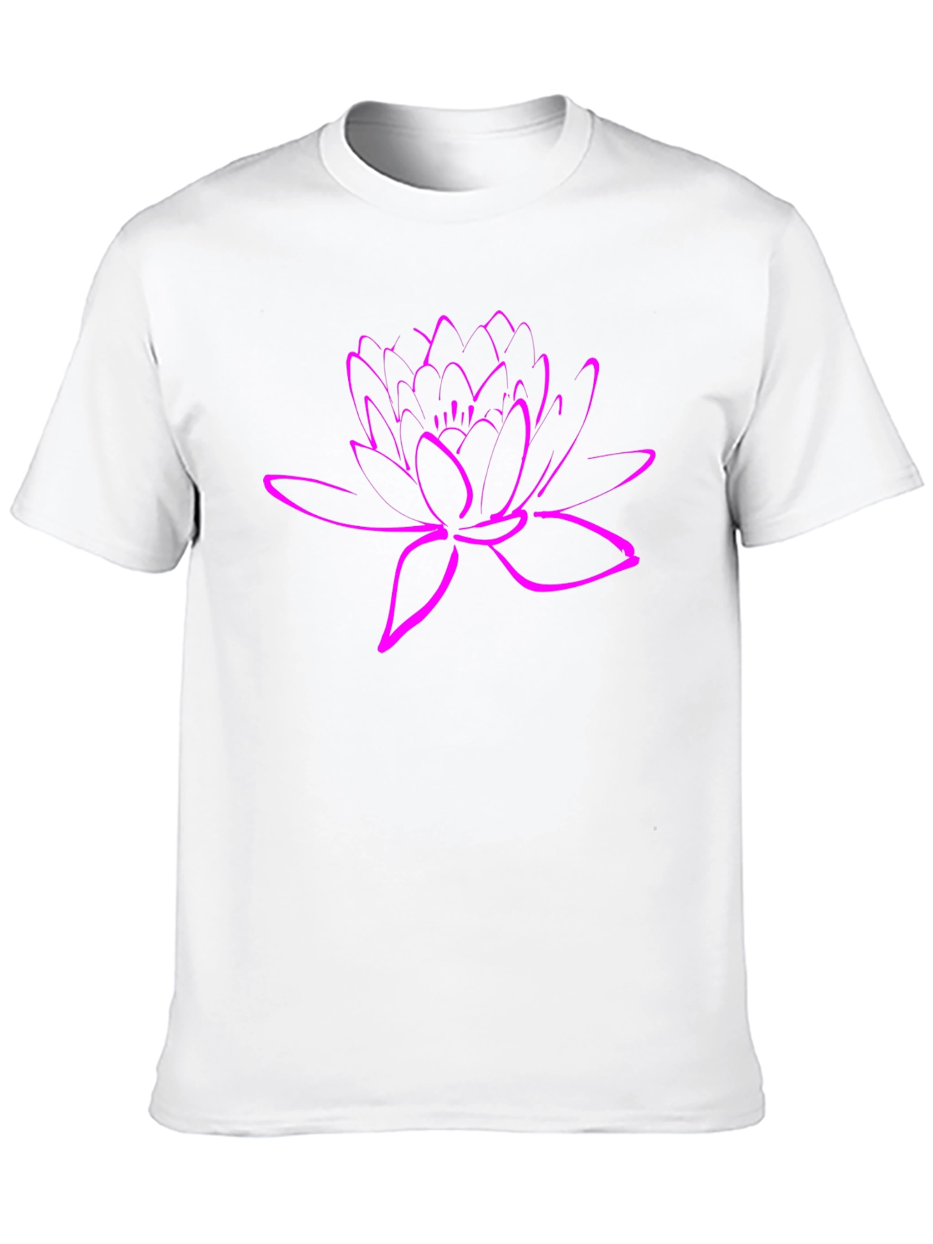 Lotus Flower Graphic Tee - Stylish Black T-Shirt