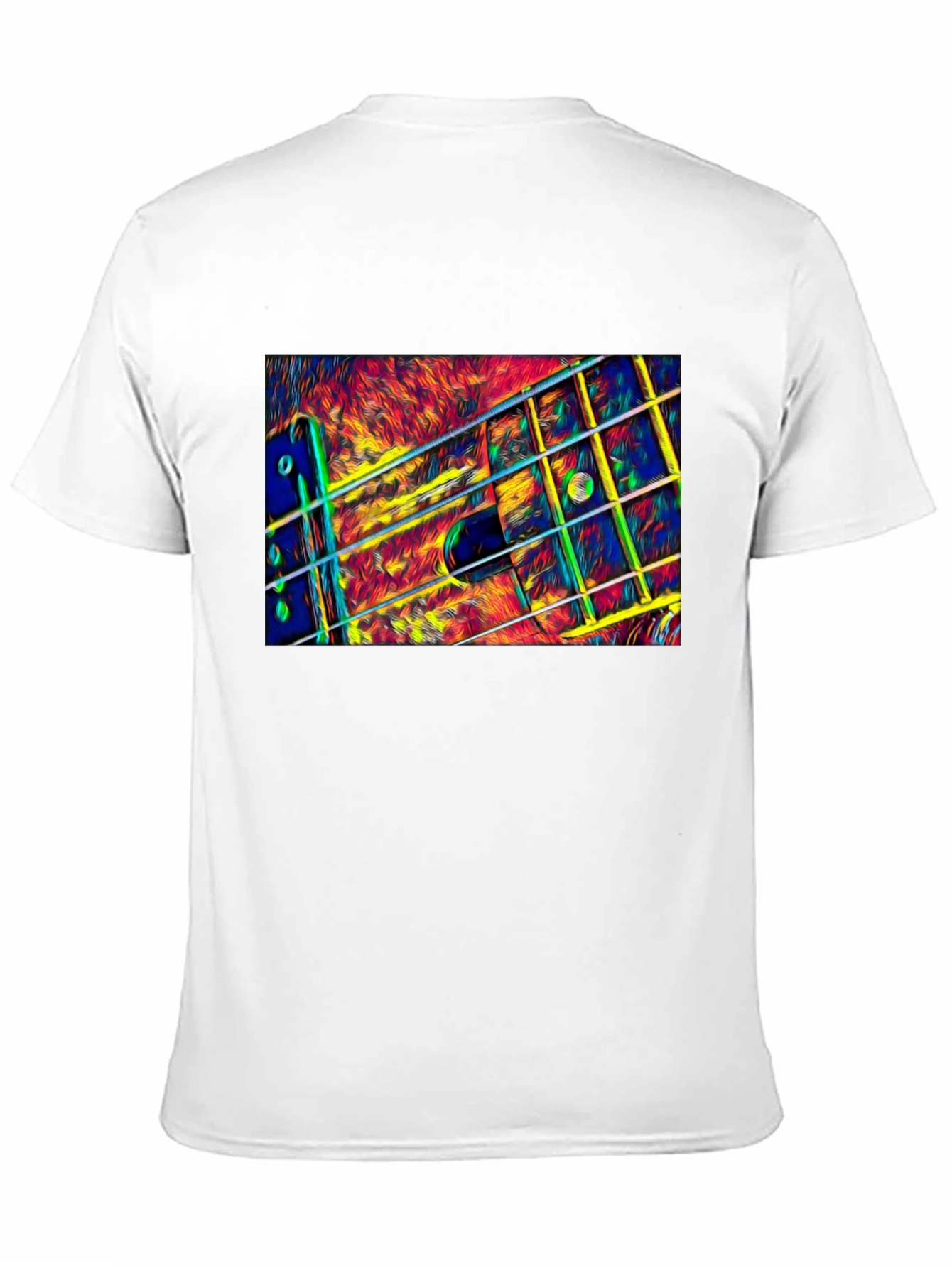 Abstract Guitar Neck Graphic T-Shirt
