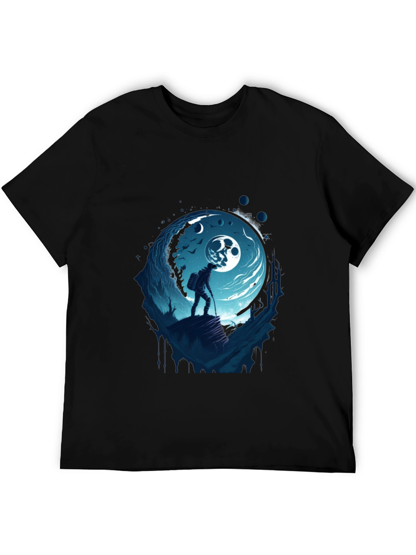 Moonlit Hiker Graphic Tee - Adventure Awaits