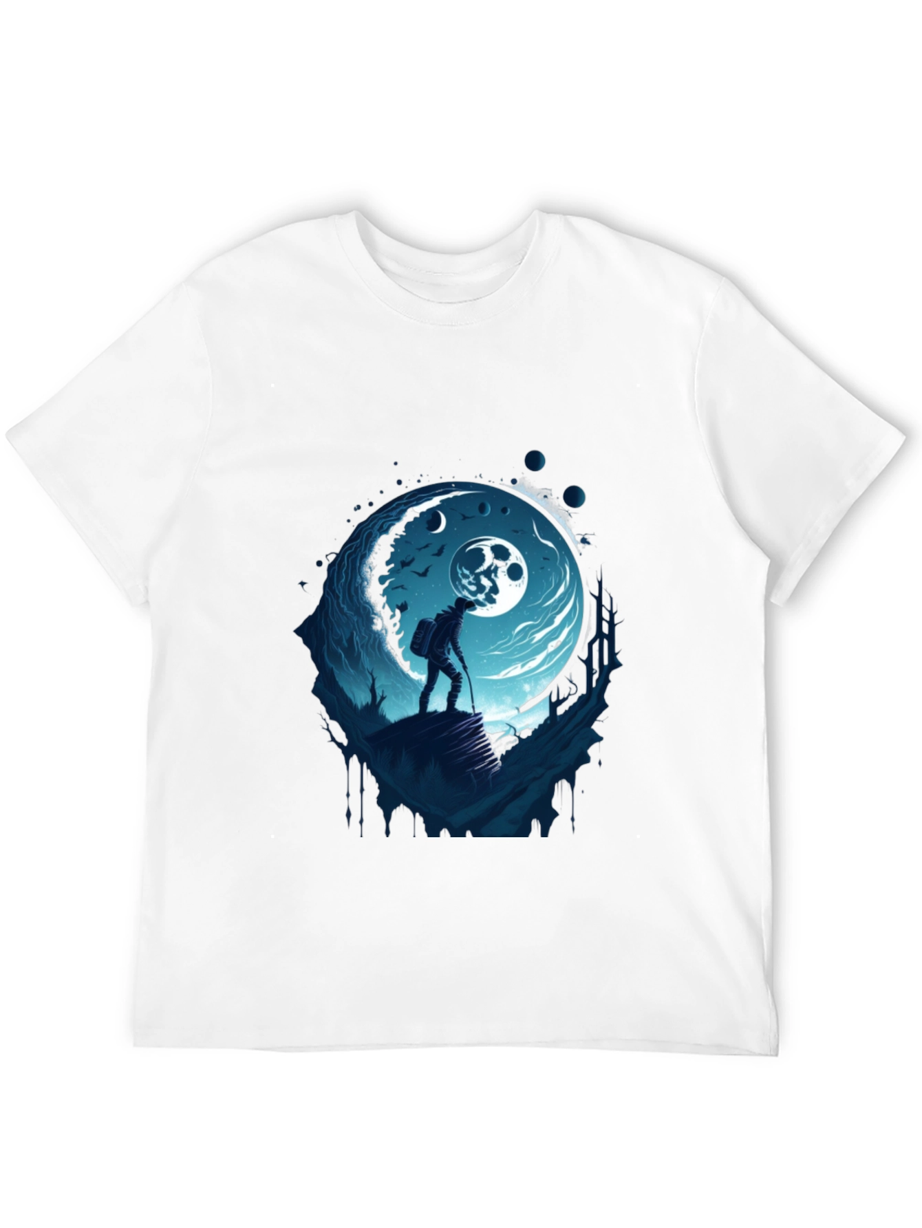 Moonlit Hiker Graphic Tee - Adventure Awaits