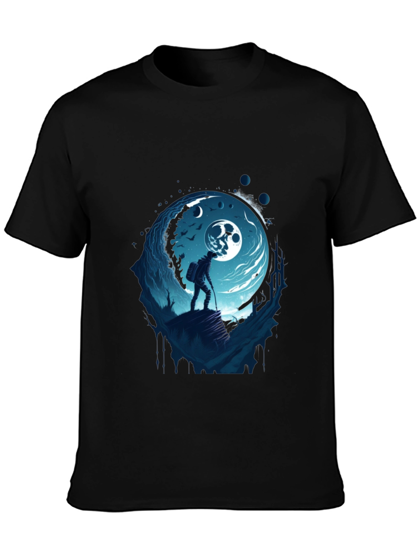 Moonlit Hiker Graphic Tee - Adventure Awaits