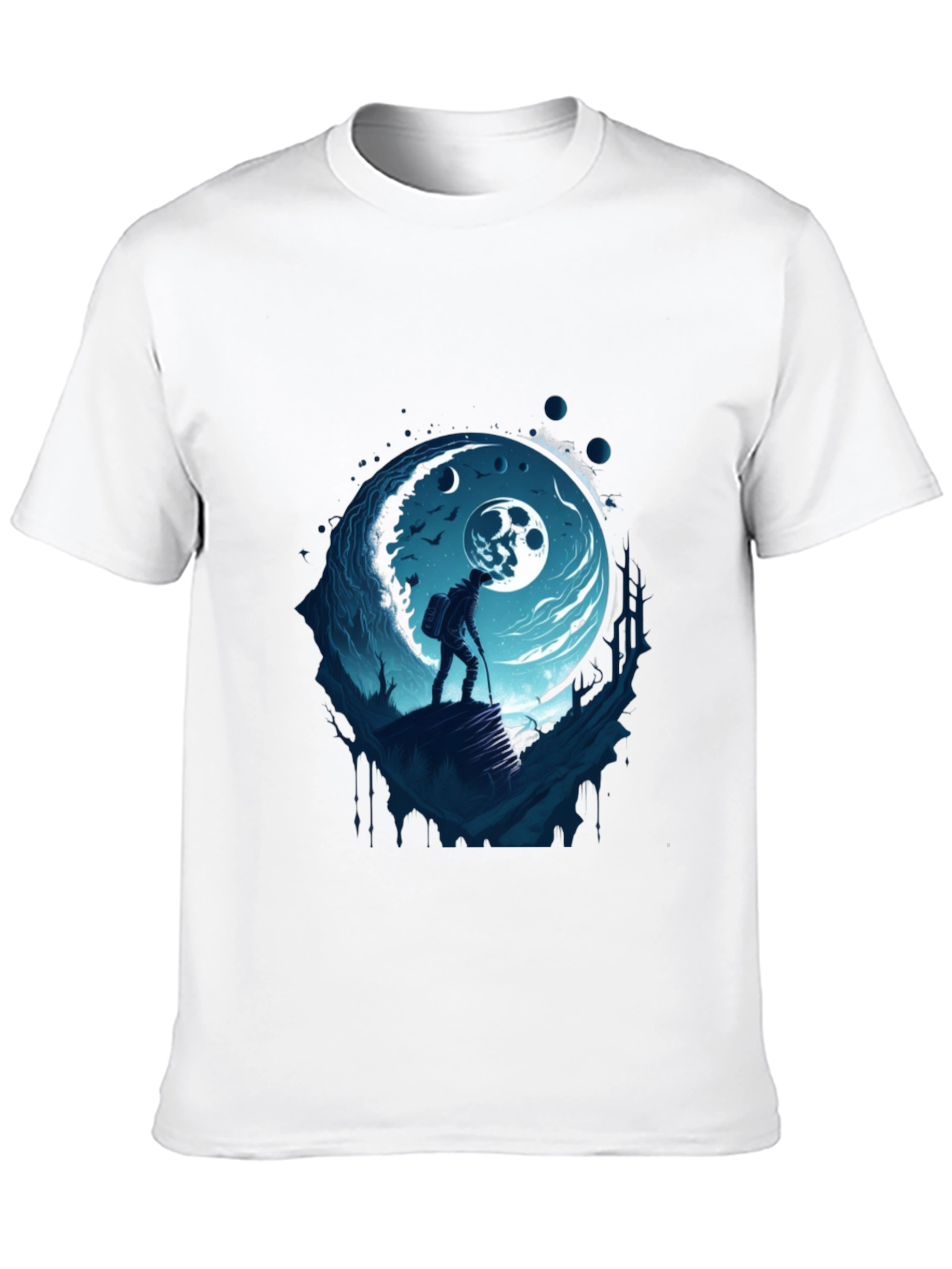 Moonlit Hiker Graphic Tee - Adventure Awaits